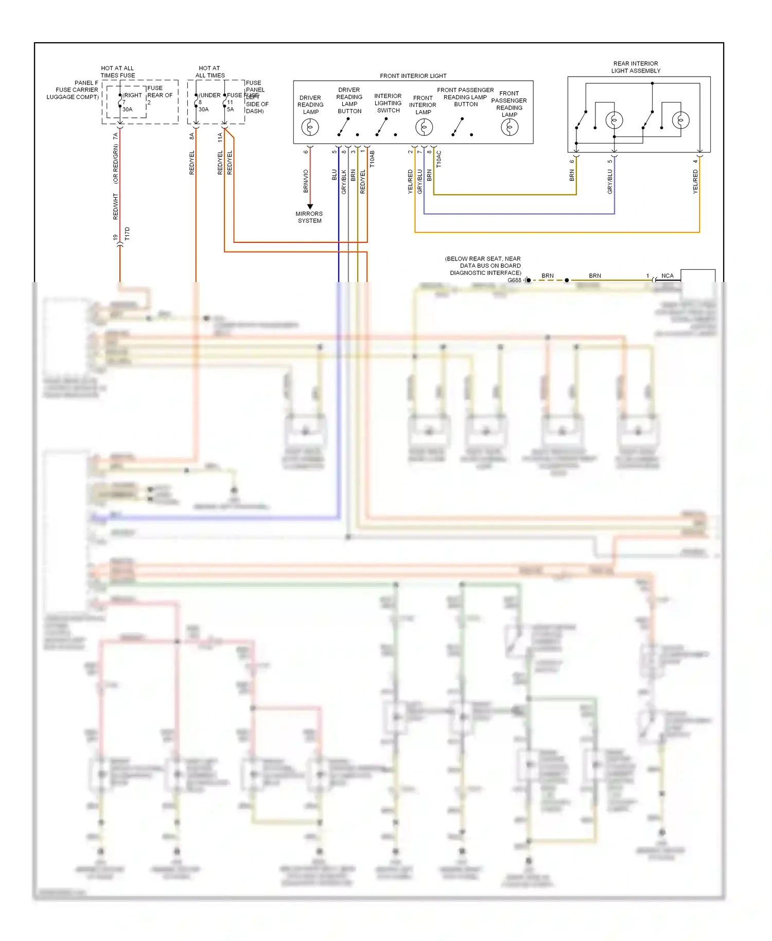 Audi S6 C7 (2012-2014) (behind left kick panel) wiring diagram  (11 of 31)