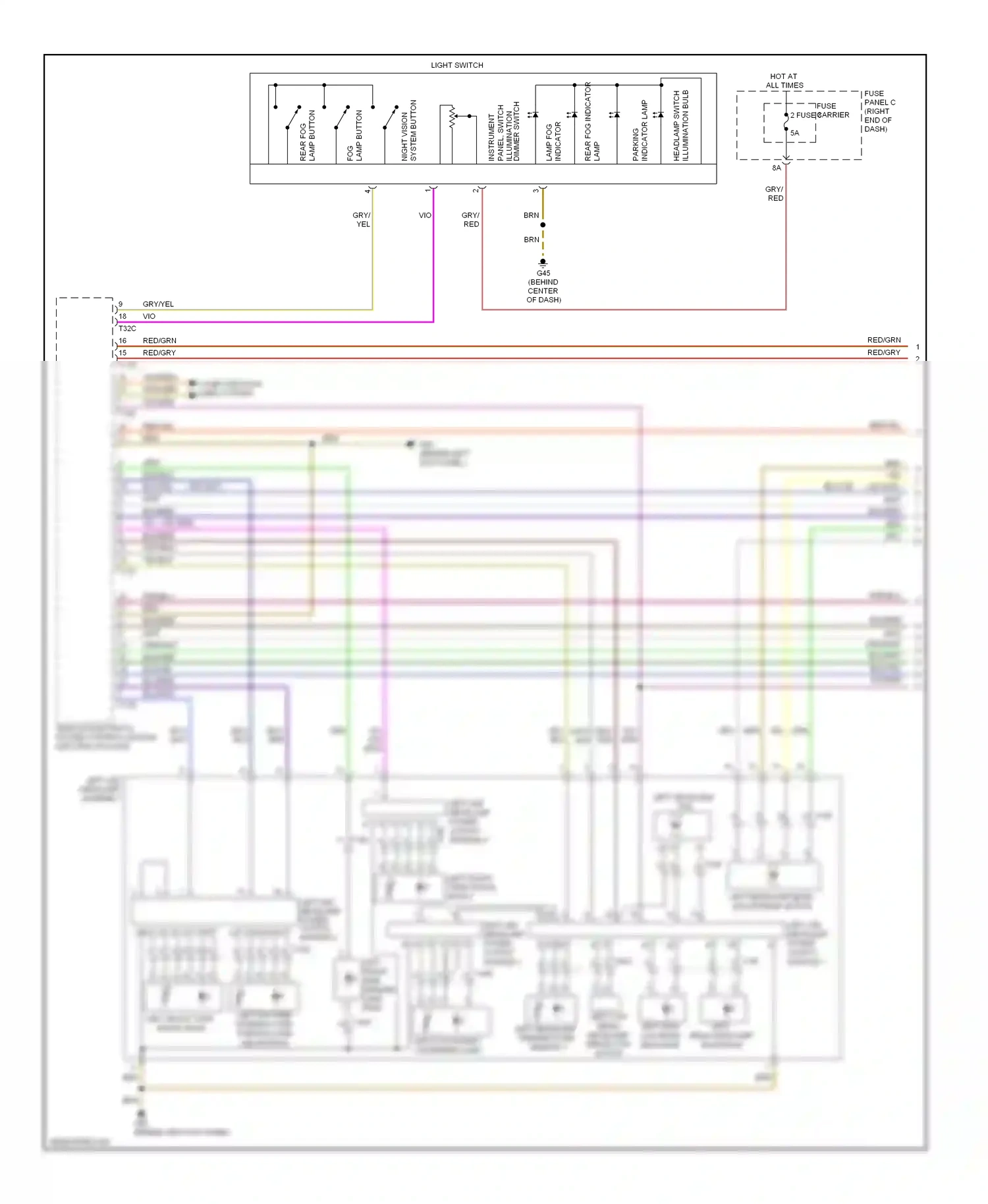 Audi S6 C7 (2012-2014) (behind left kick panel) wiring diagram  (15 of 31)