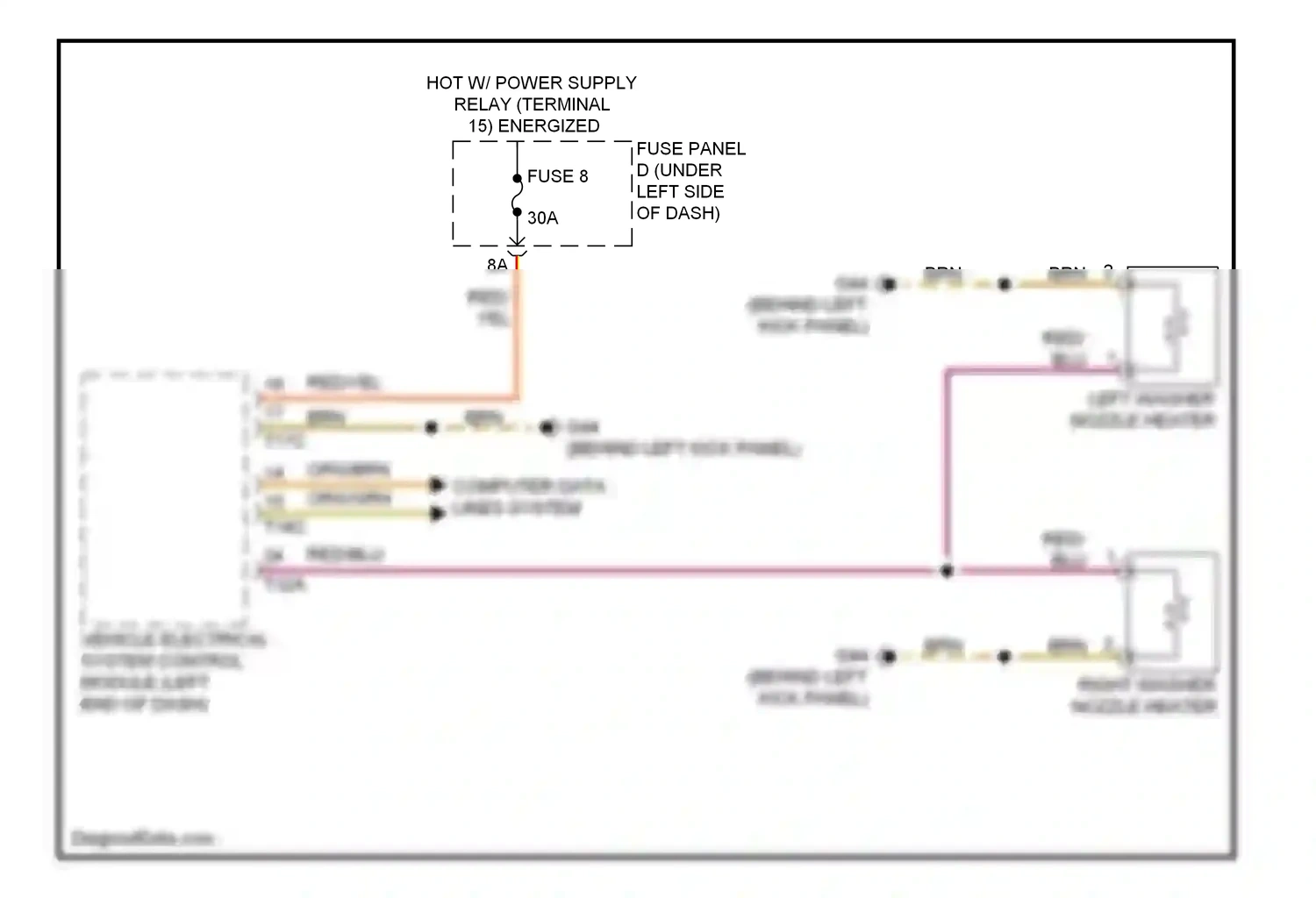 Audi S6 C7 (2012-2014) (behind left kick panel) wiring diagram  (23 of 31)