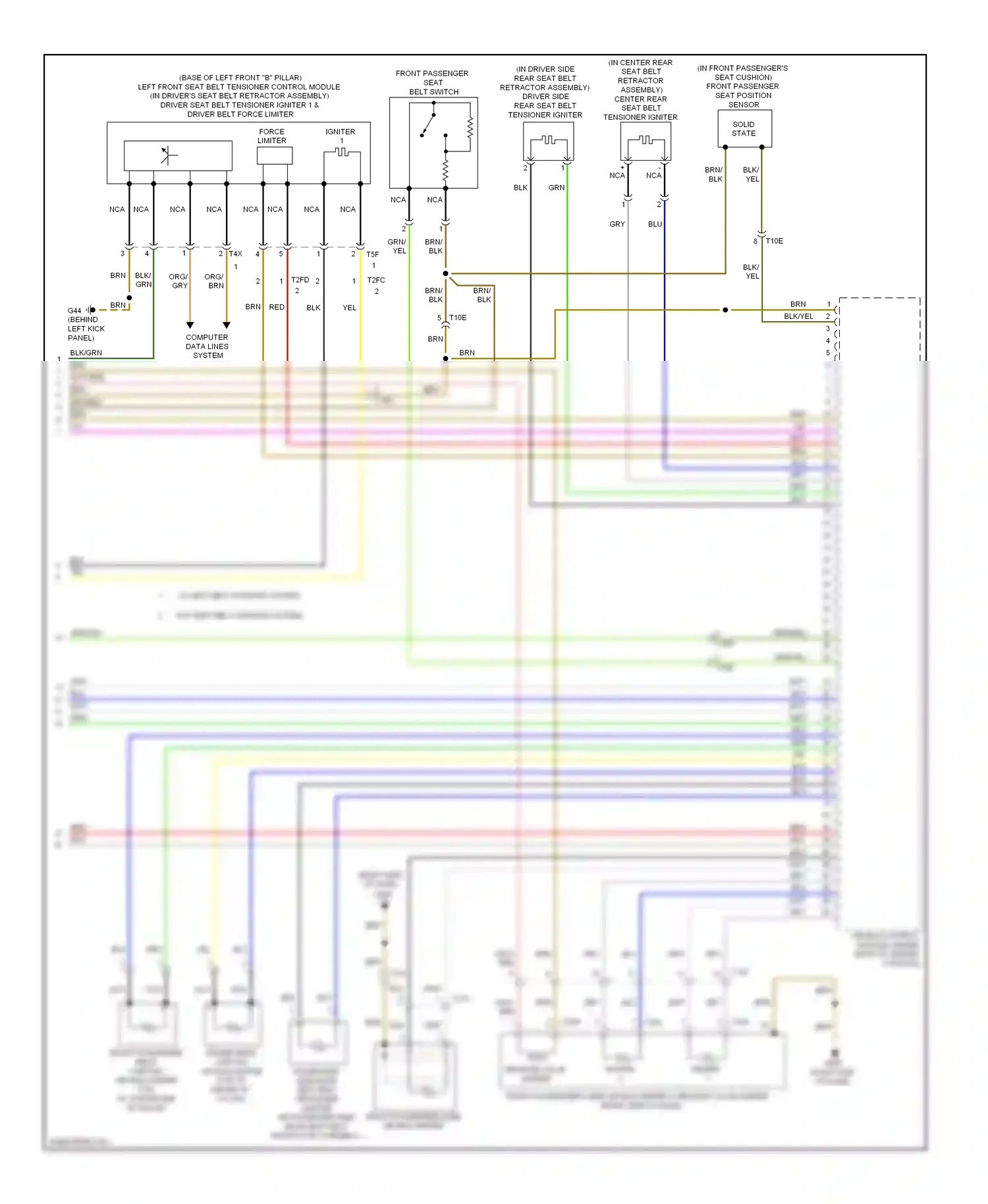 Audi S6 C7 (2012-2014) (behind left kick panel) wiring diagram  (30 of 31)