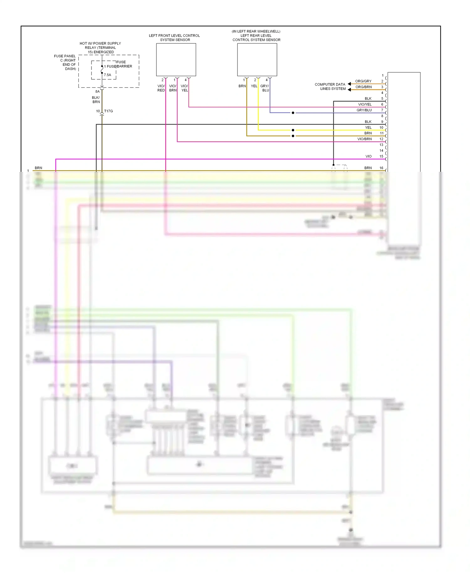 Audi S6 C7 (2012-2014) (behind left kick panel) wiring diagram  (14 of 31)