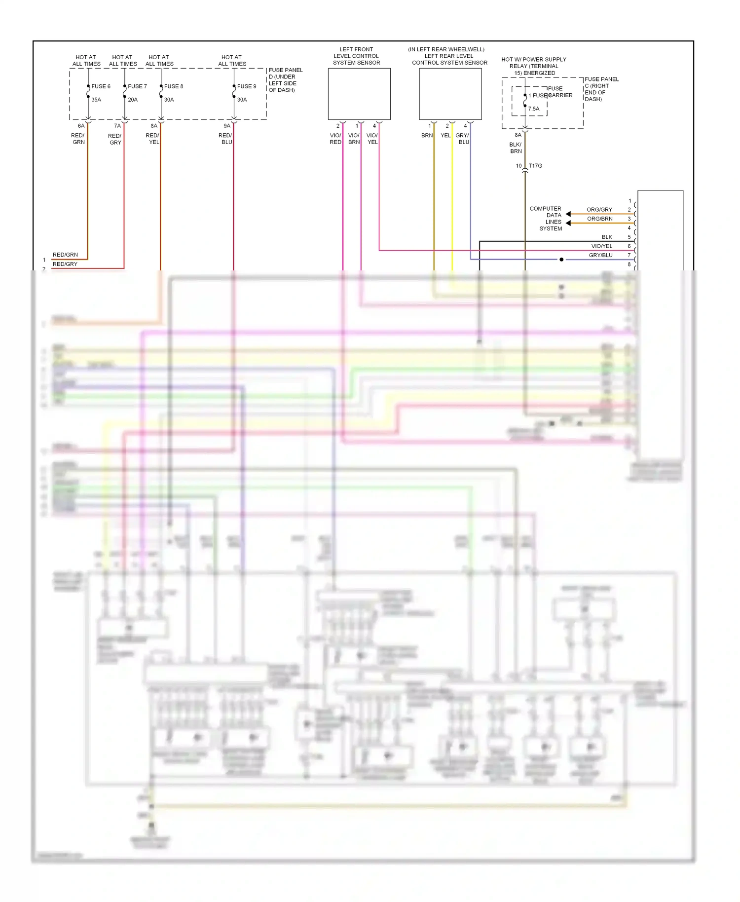 Audi S6 C7 (2012-2014) (behind left kick panel) wiring diagram  (16 of 31)