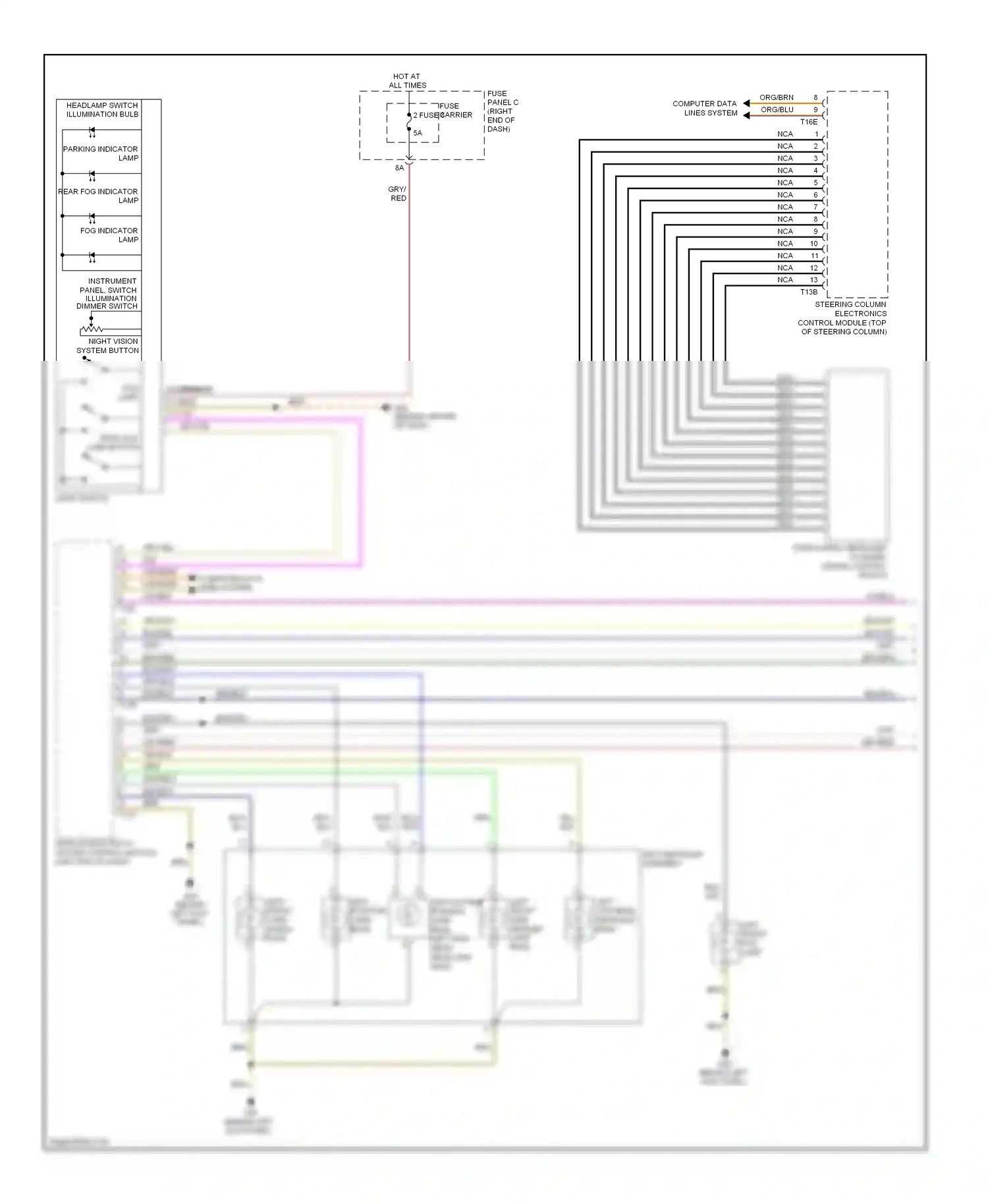Audi S6 C7 (2012-2014) (behind left kick panel) wiring diagram  (17 of 31)