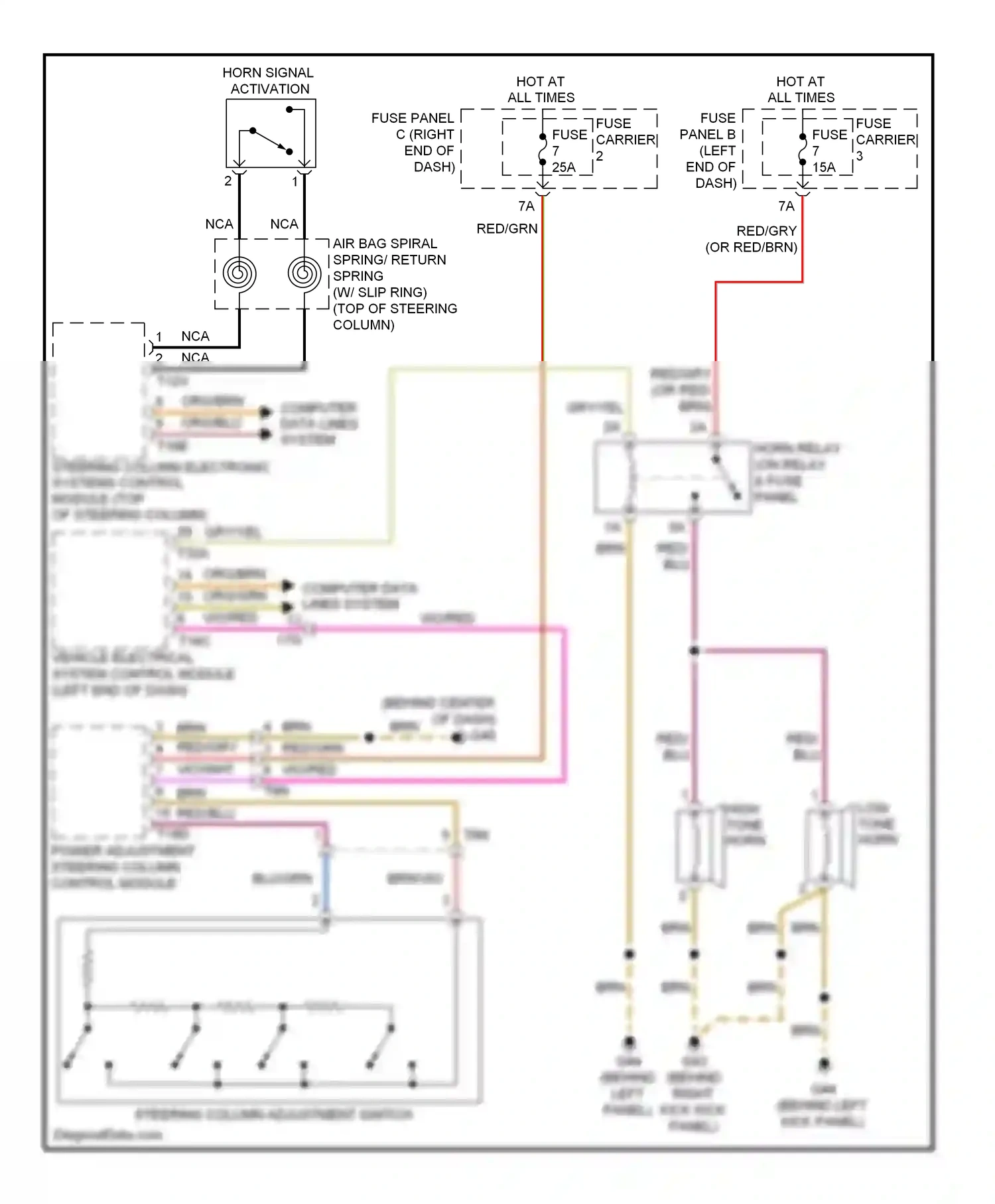 Audi S6 C7 (2012-2014) (behind left kick panel) wiring diagram  (19 of 31)