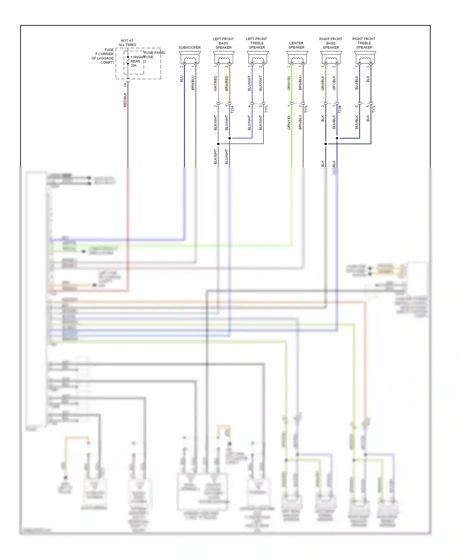 Audi S6 C7 (2012-2014) blu/wht wiring diagram  (26 of 27)