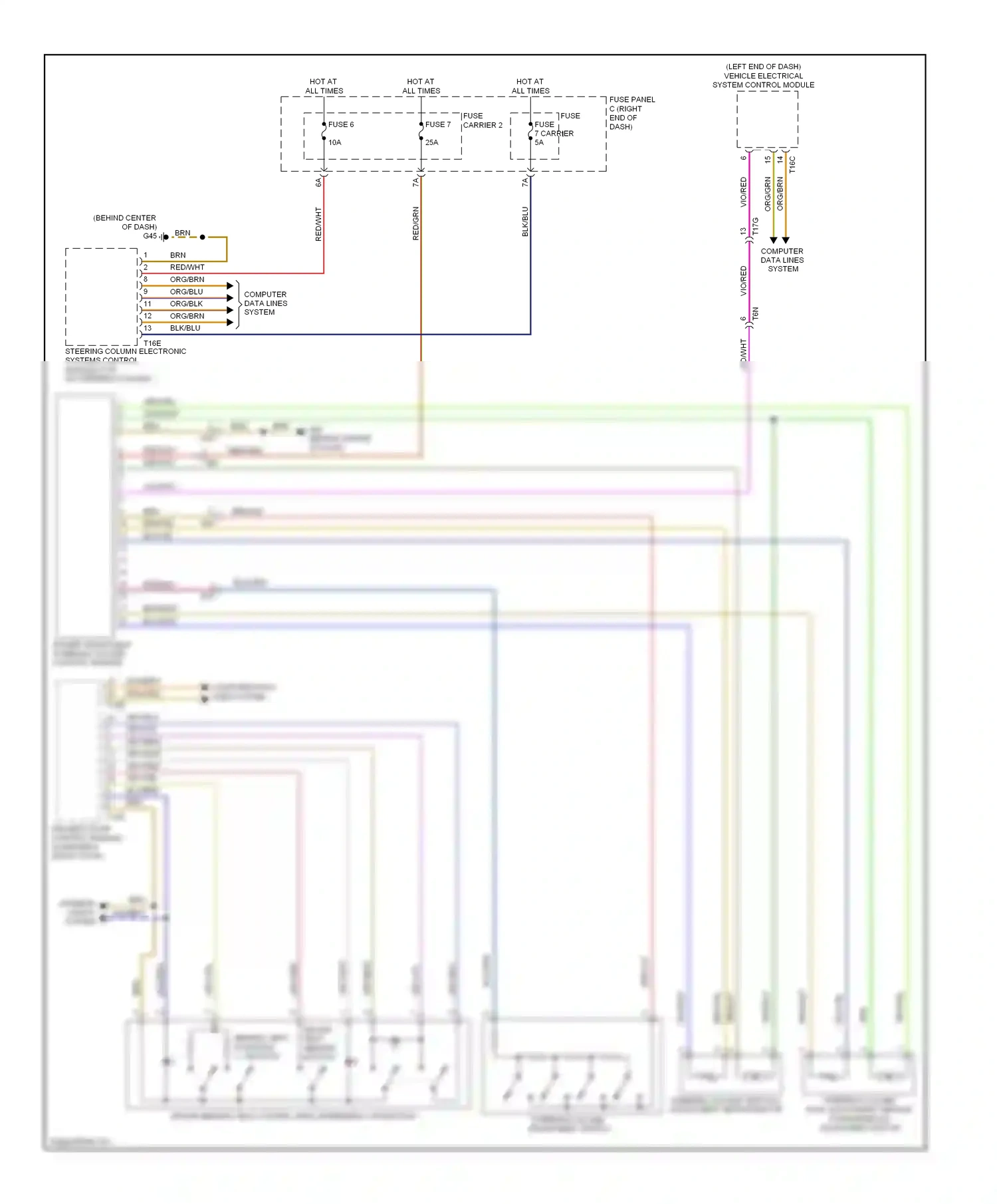 Audi S6 C7 (2012-2014) blu/wht wiring diagram  (20 of 27)