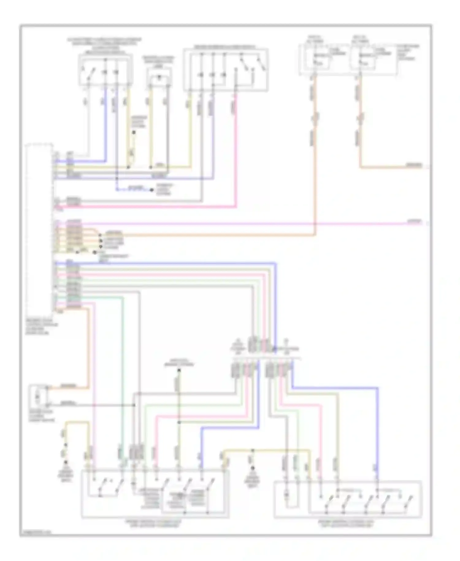 Wiring diagram driver lock cylinder contact switch for Audi S6 C7 (2012-2014) (1 of 2)