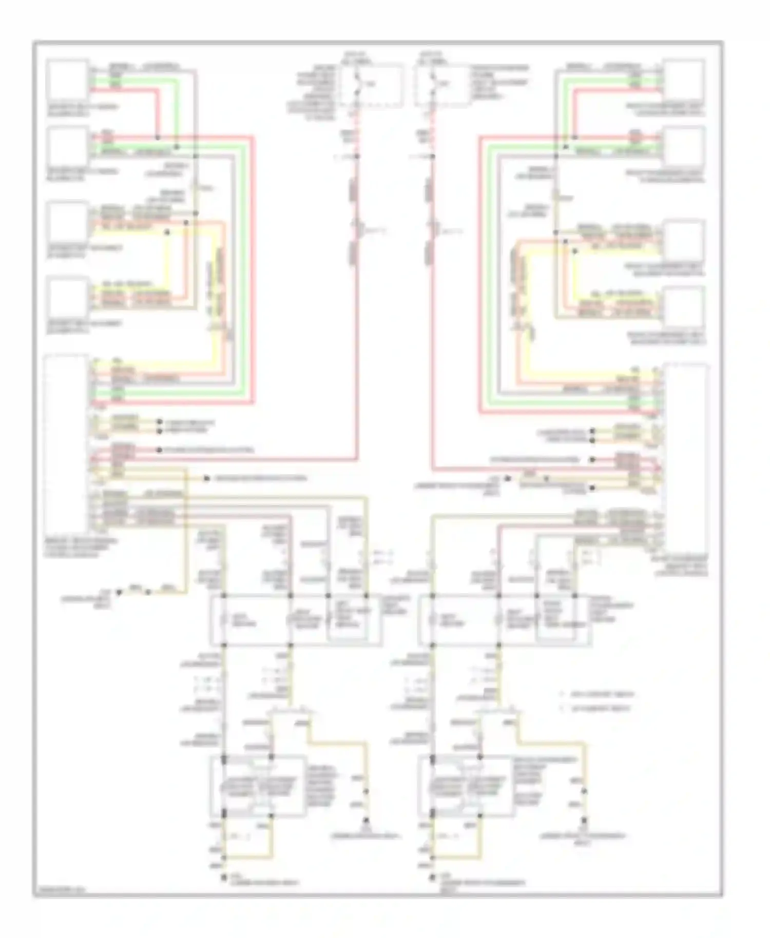 Wiring diagram front passenger's seat heater right front seat temp sensor for Audi S6 C7 (2012-2014)