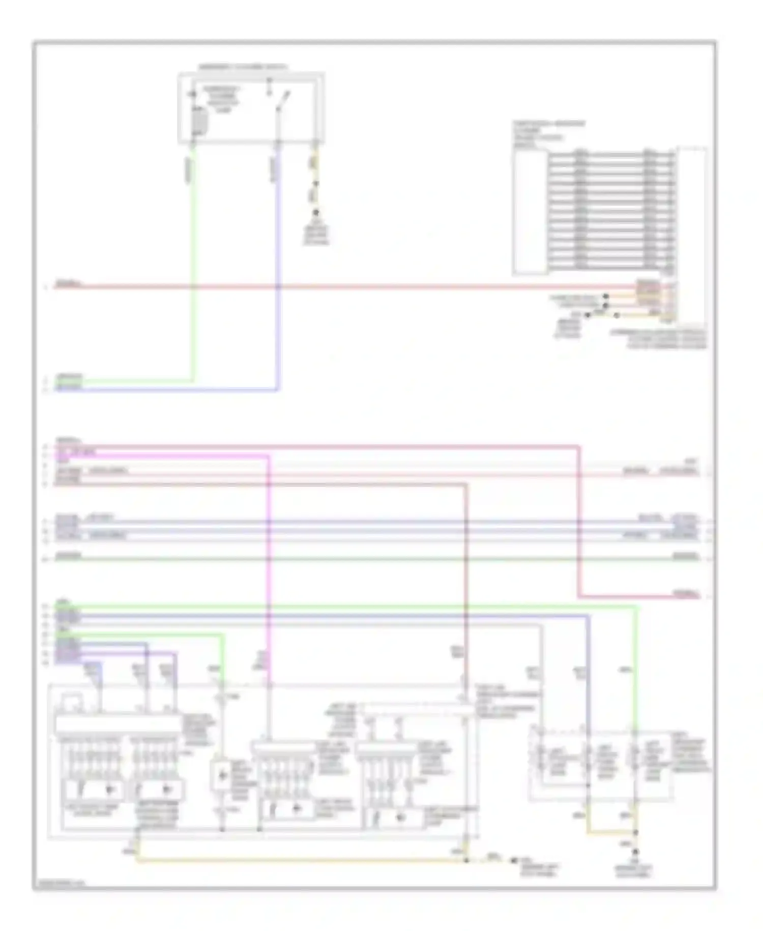 Wiring diagram turn signal/ headlamp flasher/ cruise control for Audi S6 C7 (2012-2014)