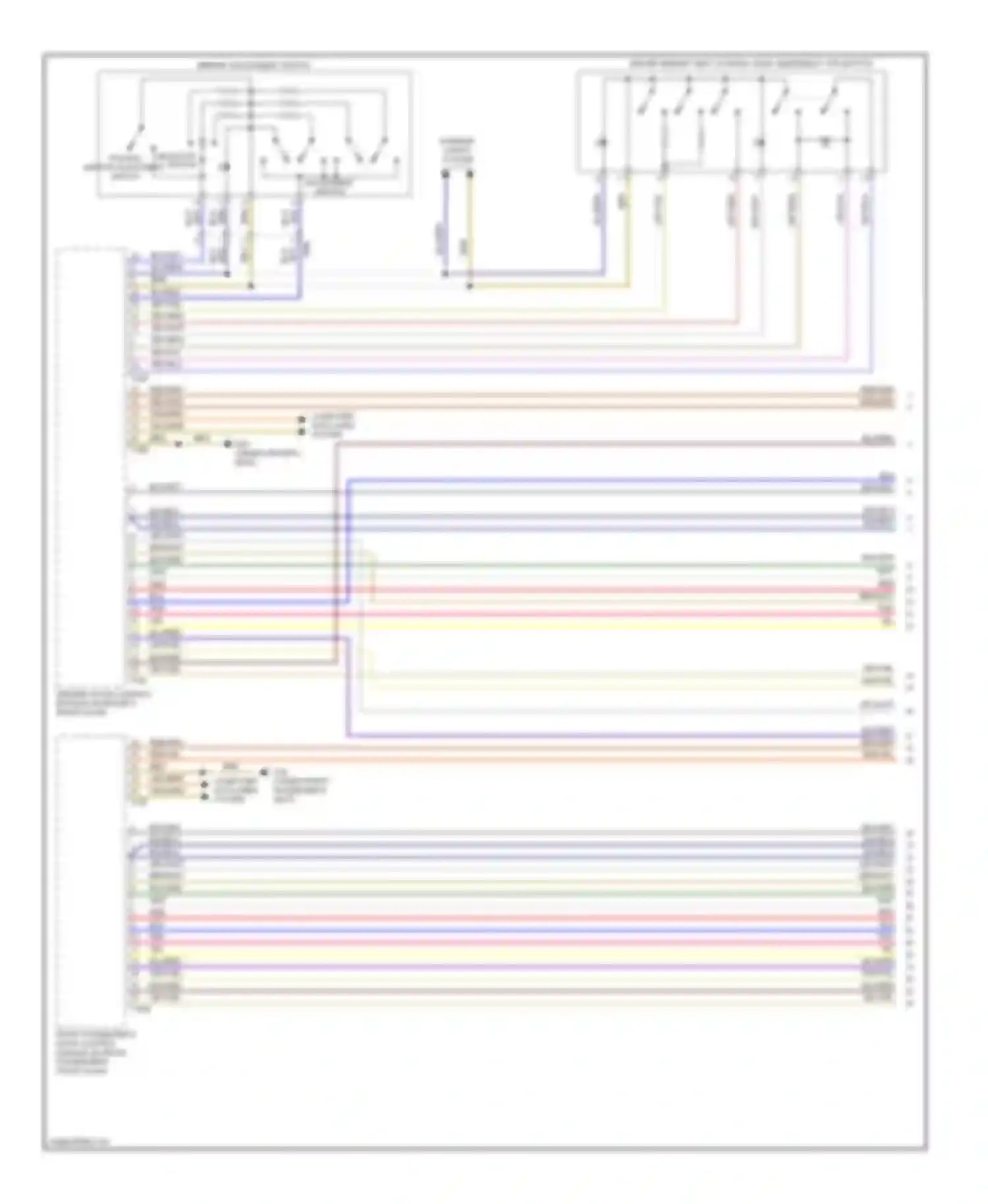 Wiring diagram folding mirror adjustment switch for Audi S6 C7 (2012-2014) (1 of 1)