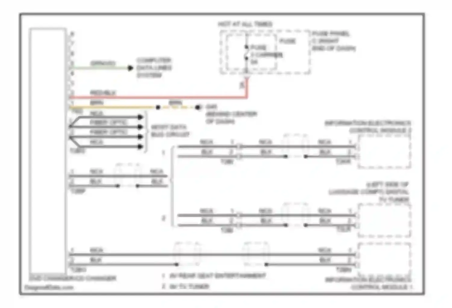 Wiring diagram information electronics control module 1 for Audi S6 C7 (2012-2014)