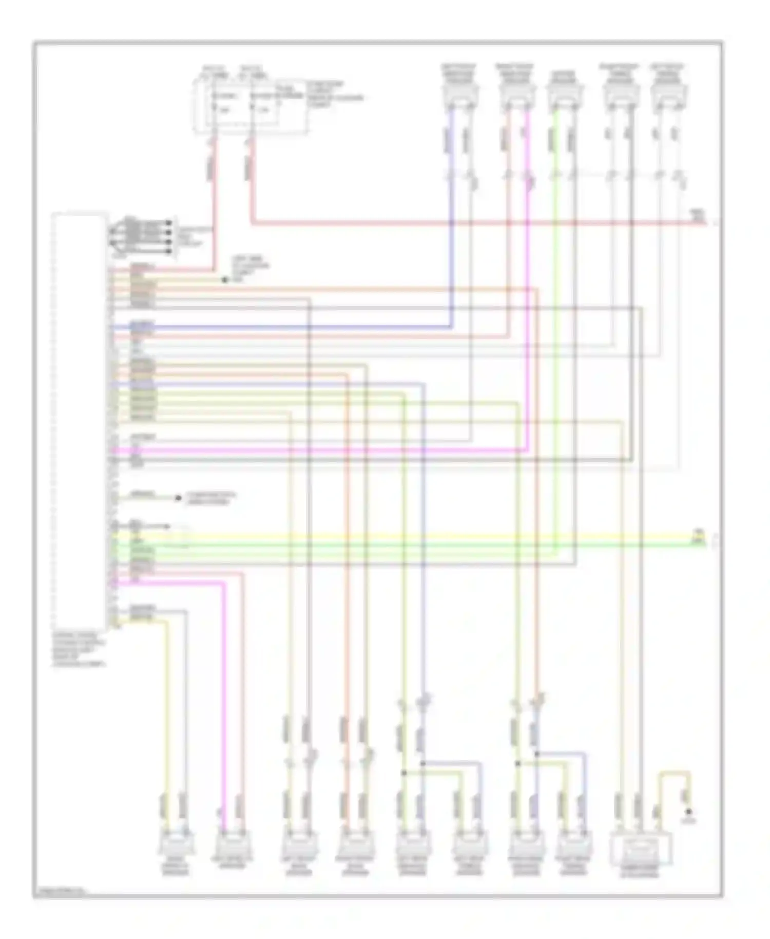 Wiring diagram left front treble speaker for Audi S6 C7 (2012-2014) (4 of 4)