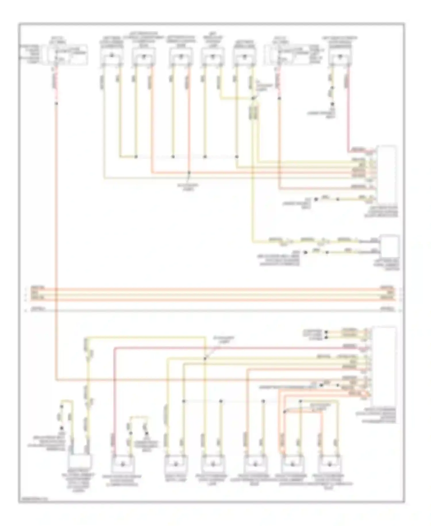 Wiring diagram left rear door control module for Audi S6 C7 (2012-2014)