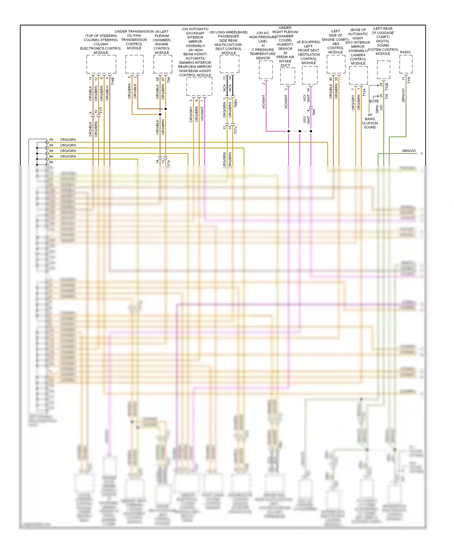 Audi S6 C7 (2012-2014) (left side of engine compt) abs control module wiring diagram  (1 of 1)