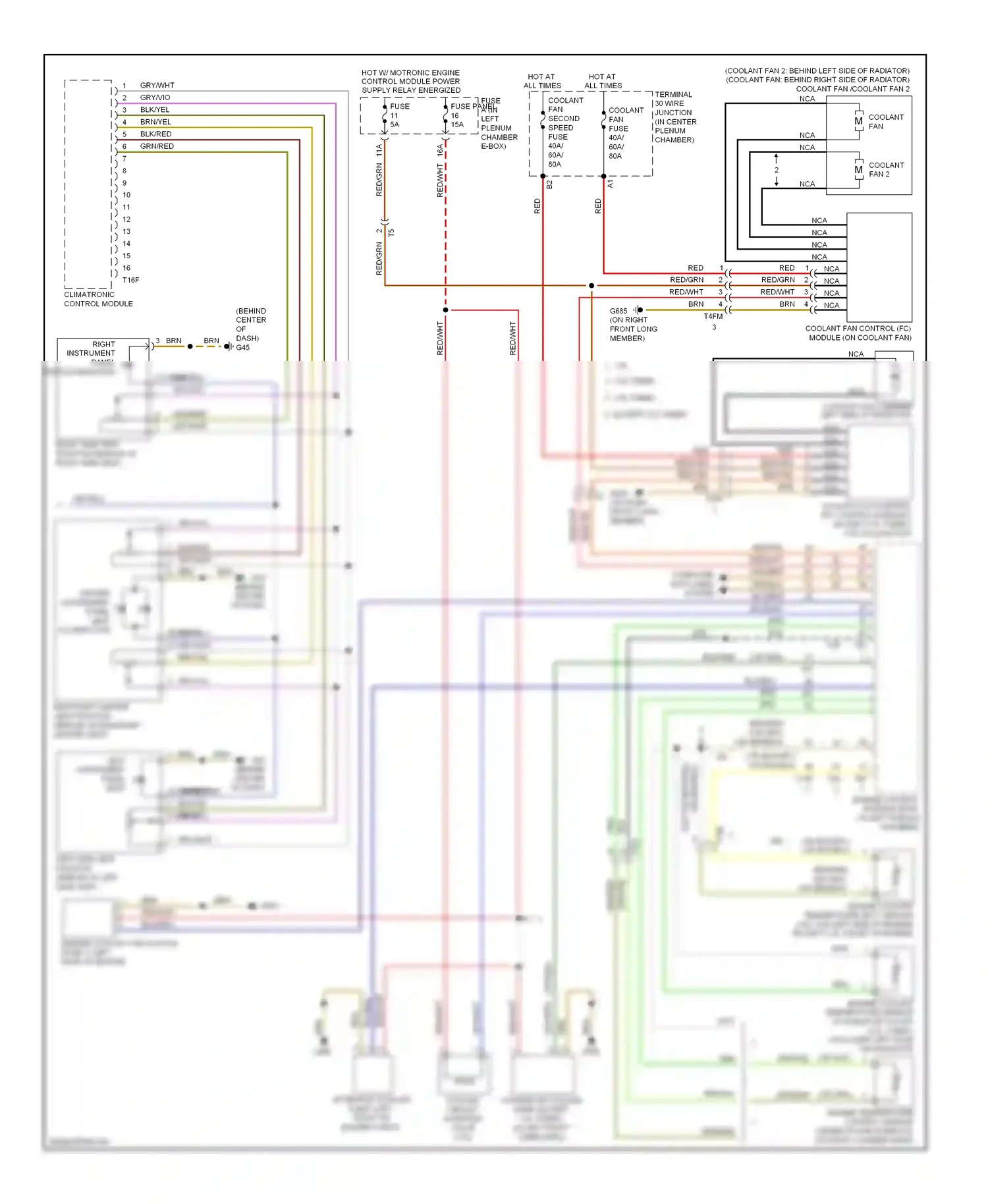 Audi S6 C7 (2012-2014) left side vent position sensor (in left side vent) wiring diagram  (1 of 1)