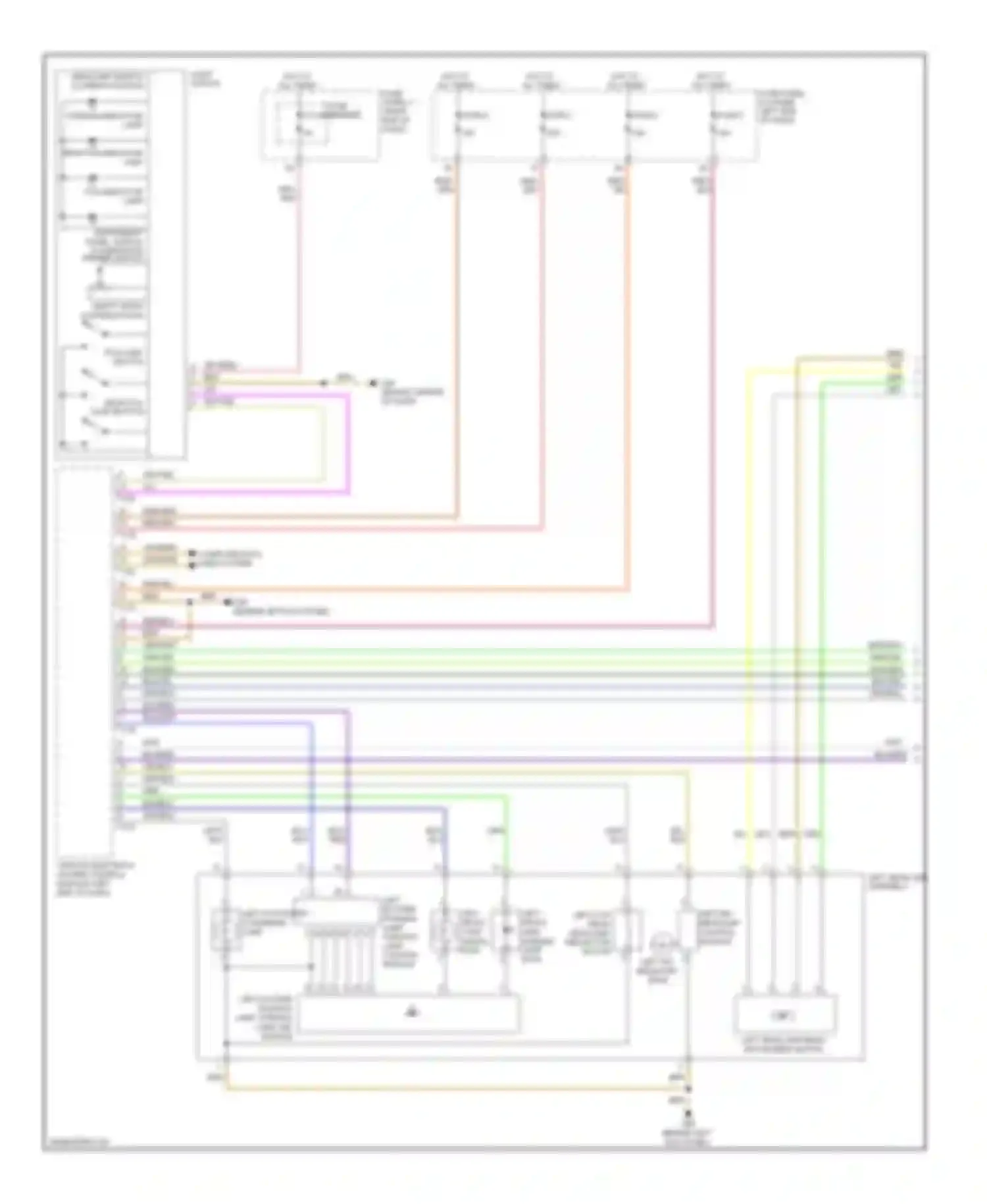 Wiring diagram left stationary cornering lamp for Audi S6 C7 (2012-2014) (2 of 3)
