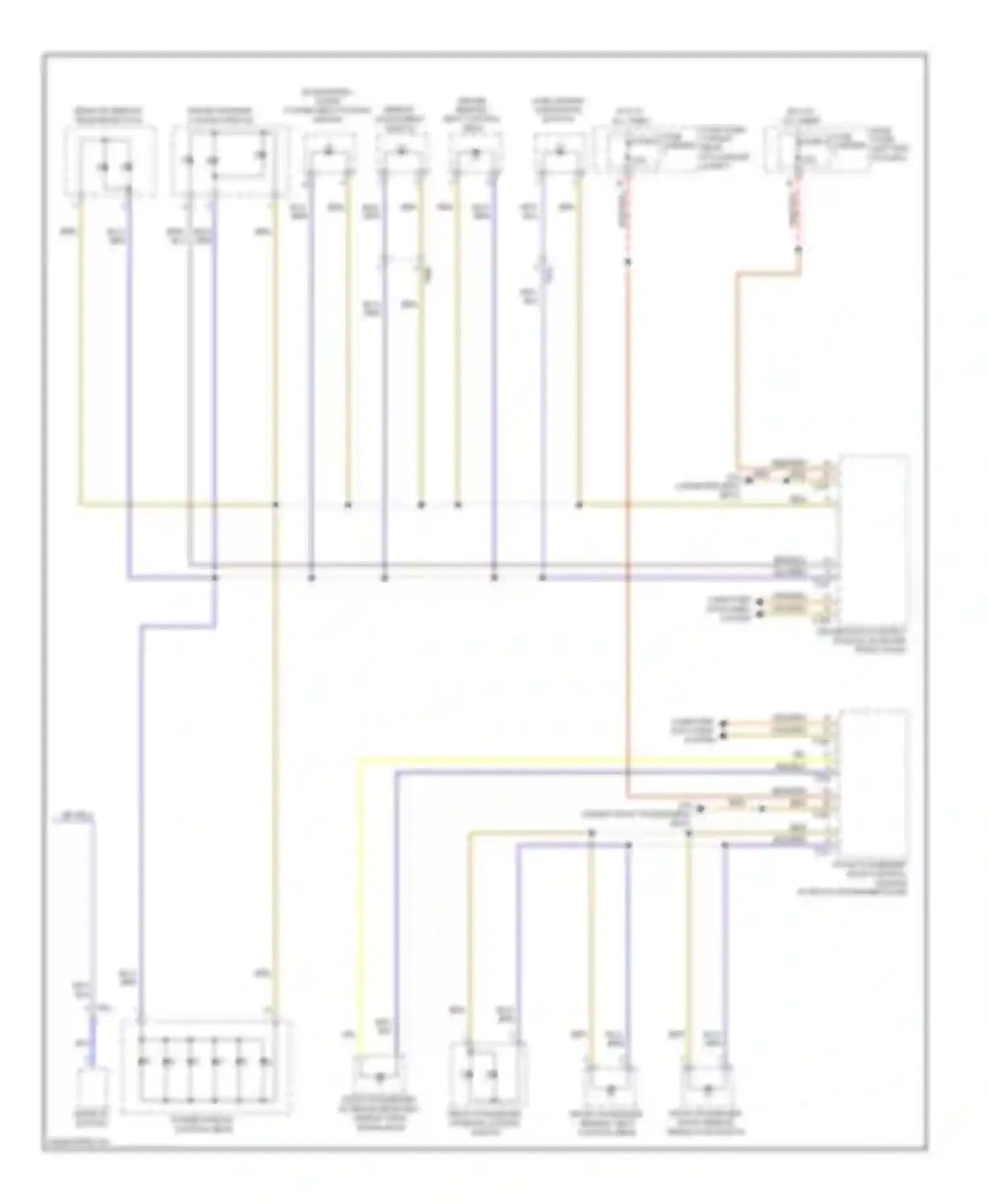 Wiring diagram mirror adjustment switch for Audi S6 C7 (2012-2014) (1 of 2)