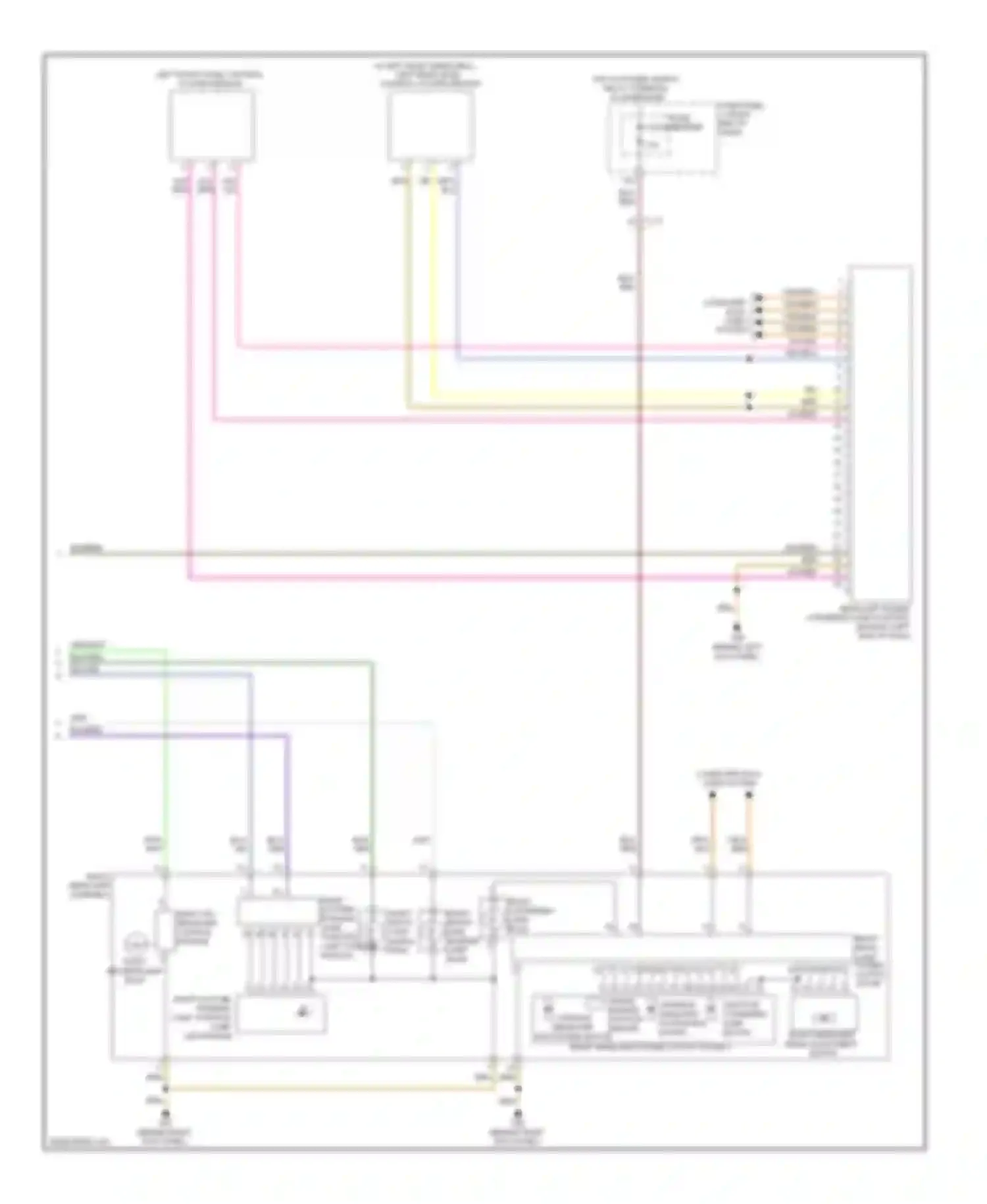 Wiring diagram right front side marker lamp bulb for Audi S6 C7 (2012-2014) (2 of 4)