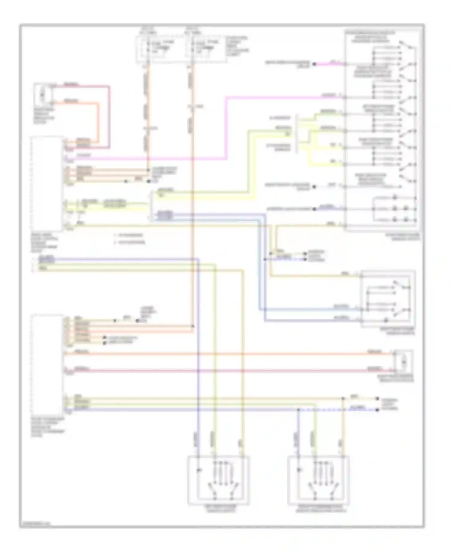 Wiring diagram right rear window regulator motor for Audi S6 C7 (2012-2014) (1 of 1)