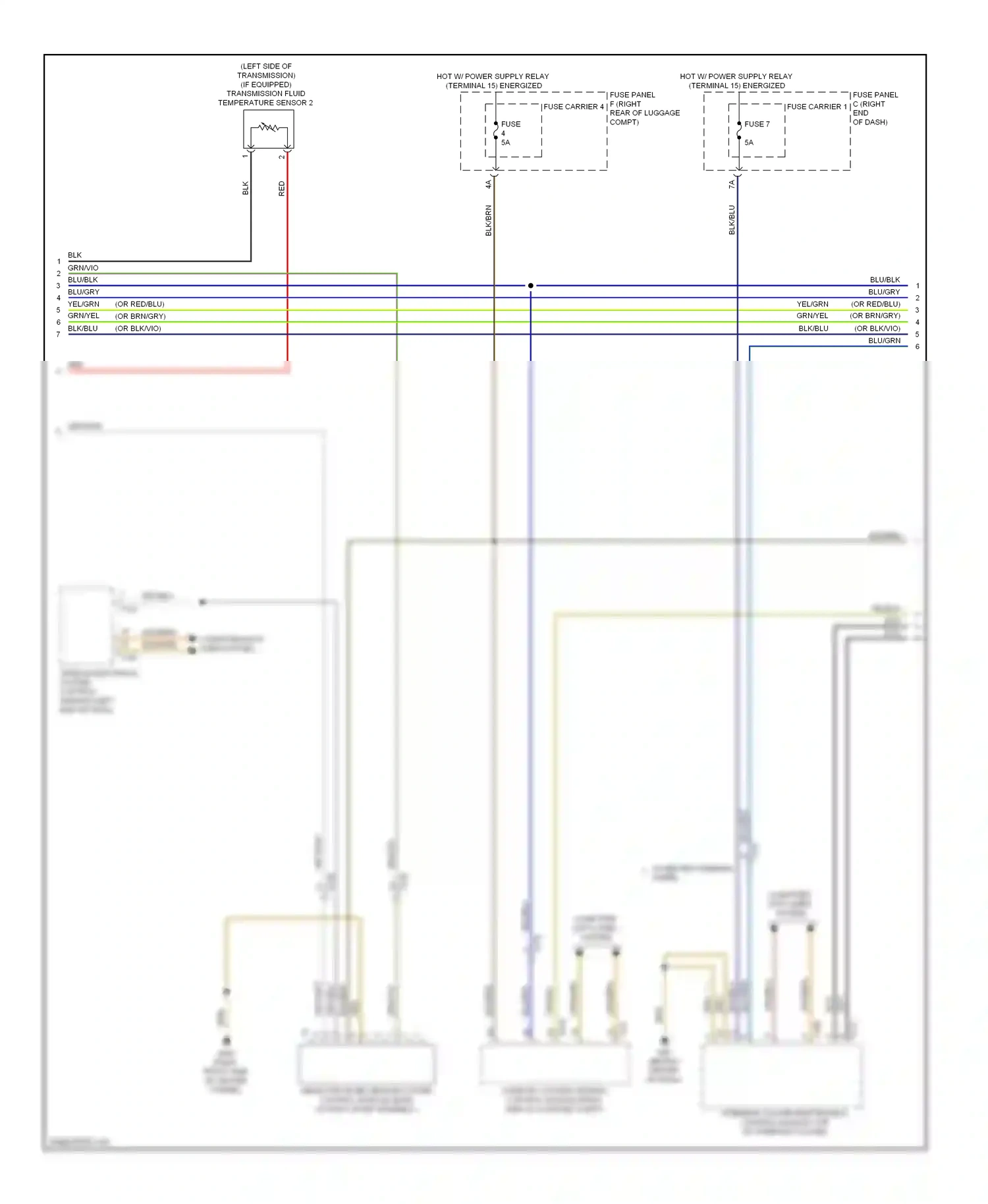 Audi S6 C7 (2012-2014) selector lever sensor system control module (base of shift lever assembly) wiring diagram  (2 of 5)