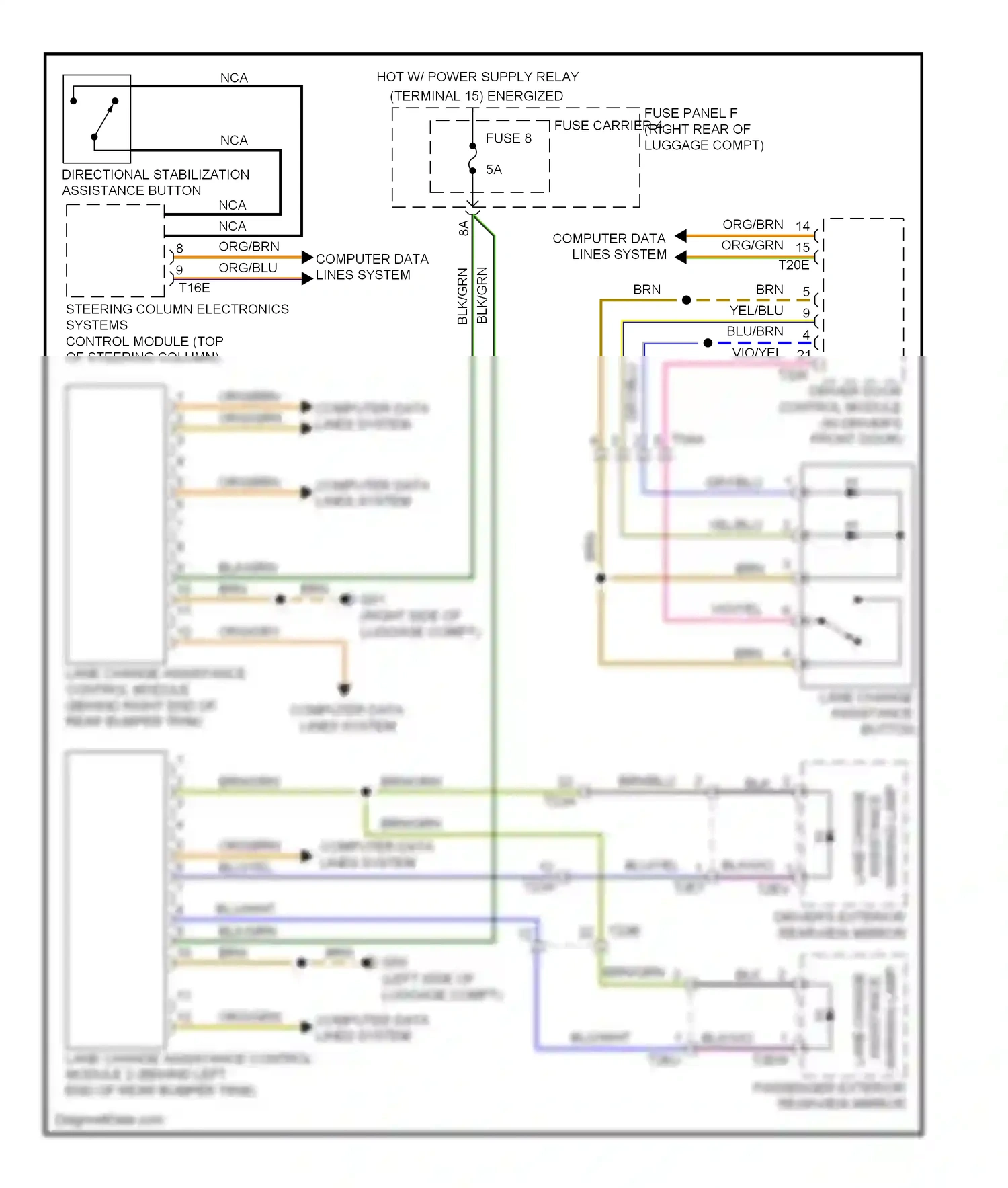 Audi S6 C7 (2012-2014) steering column electronics systems control module (top of steering column) wiring diagram  (1 of 1)