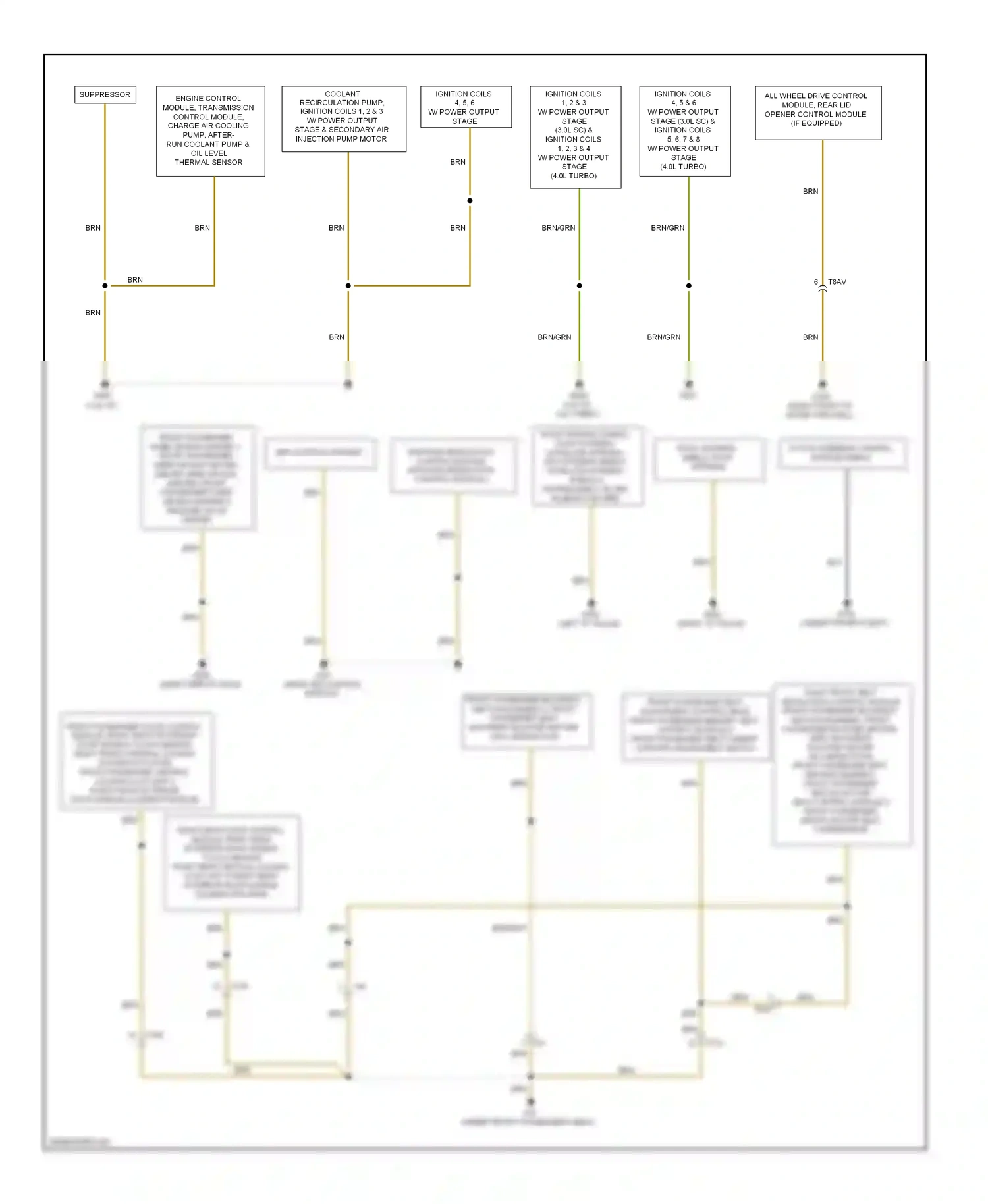 Audi S6 C7 (2012-2014) suppressor wiring diagram  (1 of 1)