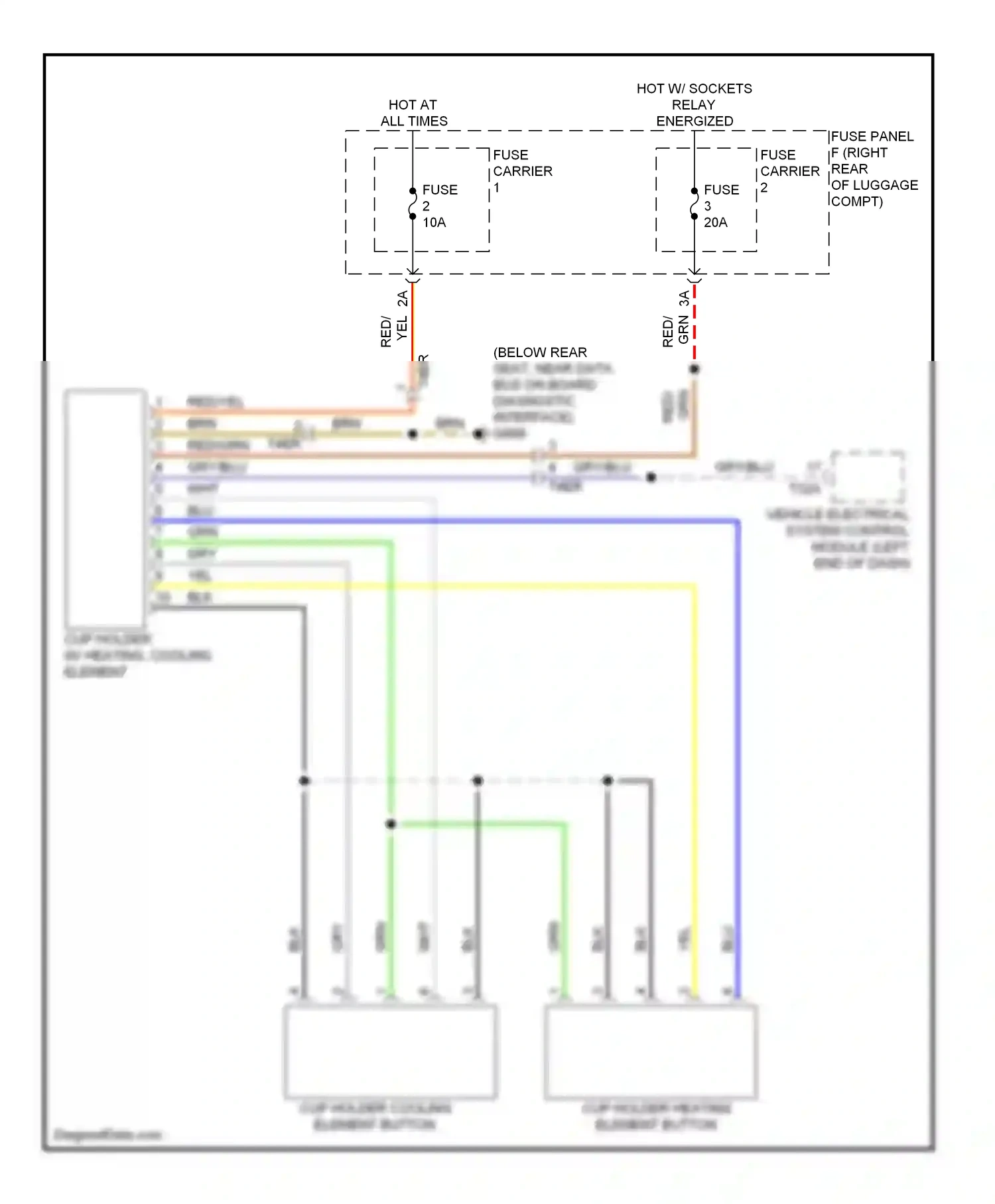 Audi S6 C7 (2012-2014) vehicle electrical system control module (left end of dash ) wiring diagram  (8 of 28)