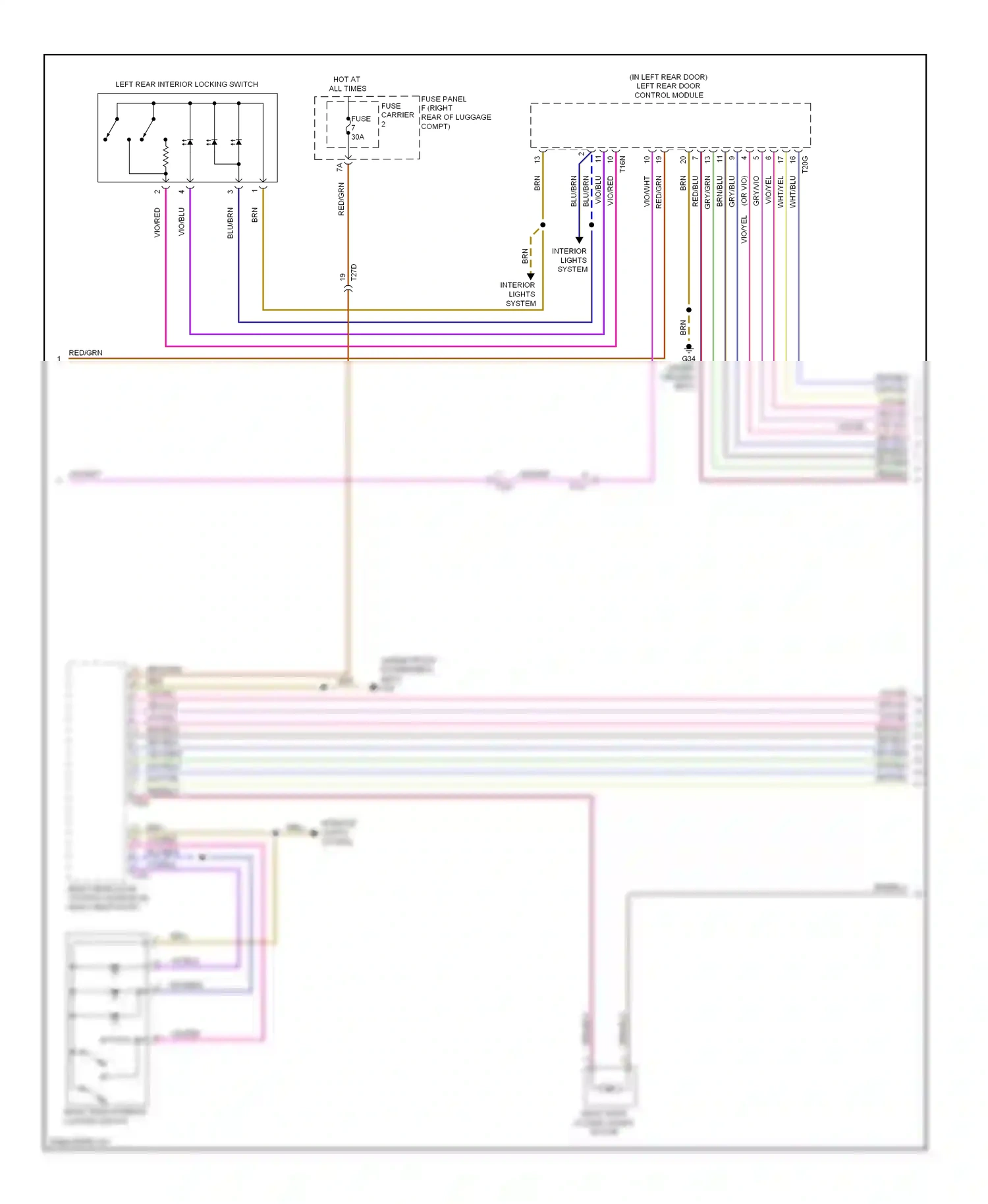 Audi S6 C7 (2012-2014) vio/blu wiring diagram  (1 of 10)
