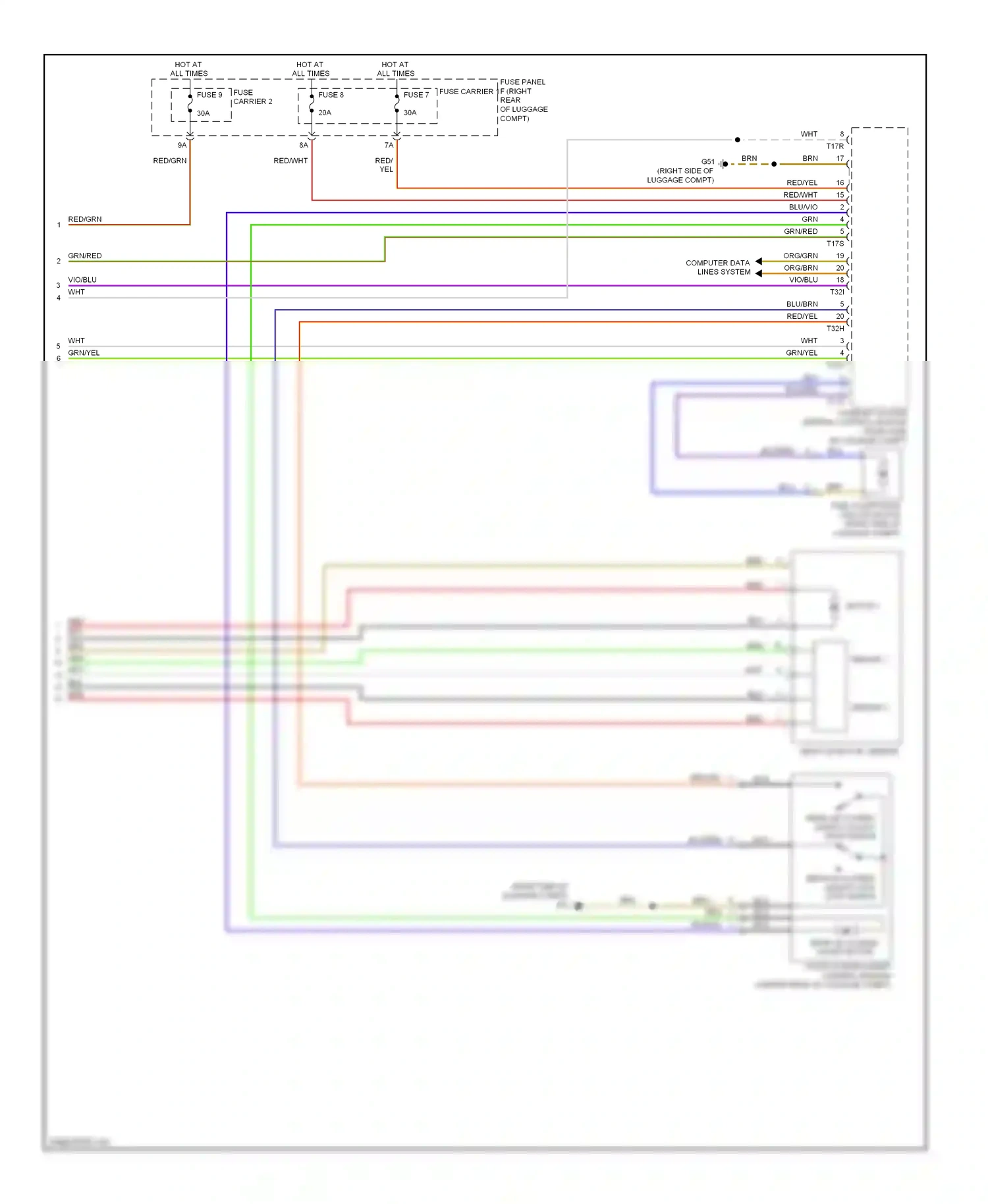 Audi S6 C7 (2012-2014) vio/blu wiring diagram  (10 of 10)