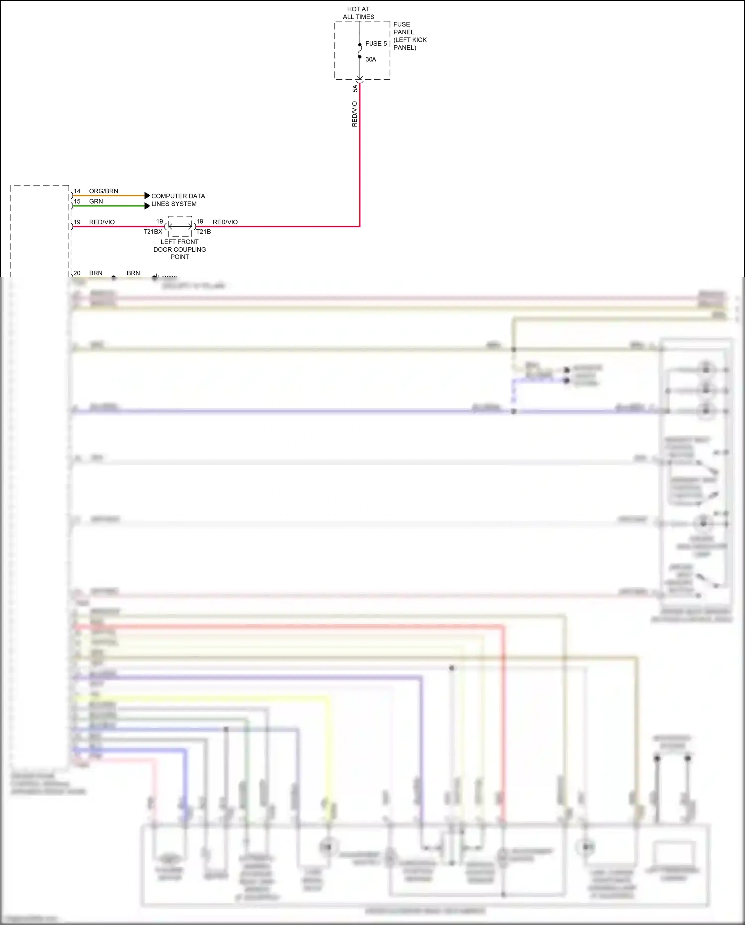 Audi S6 C8 (2019-2024) brn/yel wiring diagram  (18 of 33)