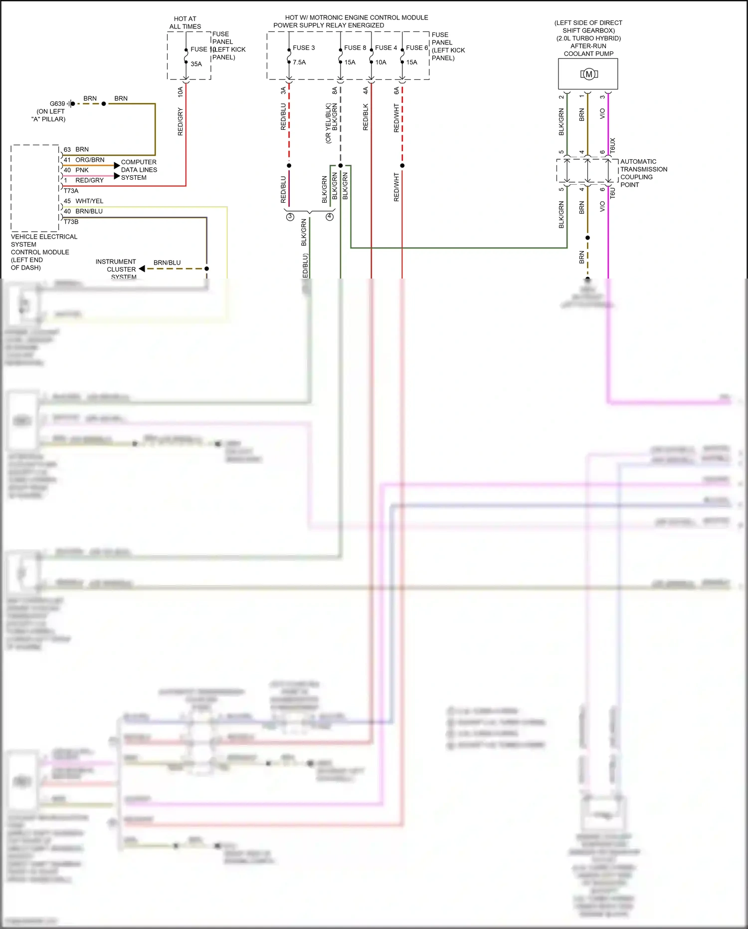 Audi S6 C8 (2019-2024) engine coolant level sensor wiring diagram  (4 of 7)