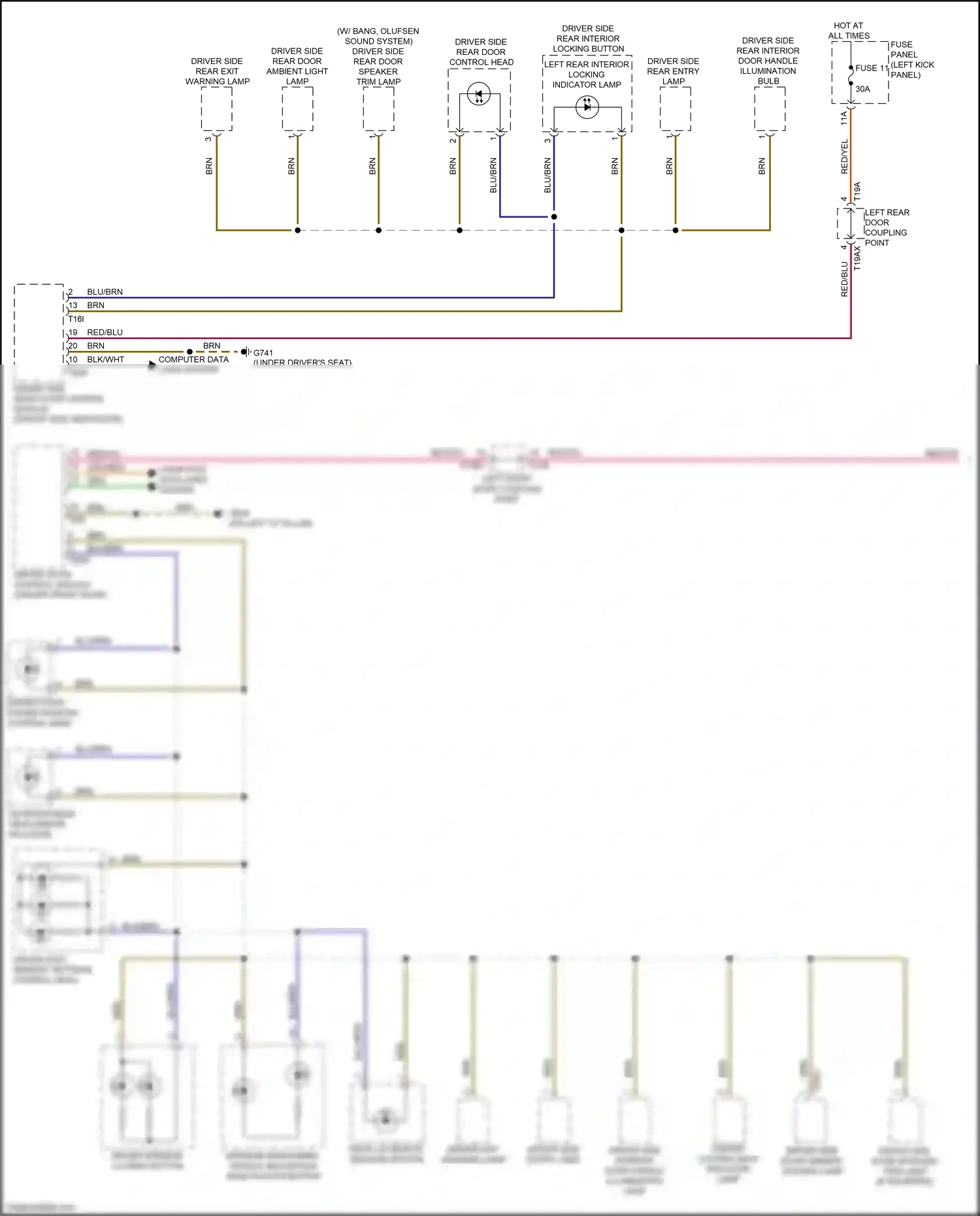 Audi S6 C8 (2019-2024) fuse panel d wiring diagram  (38 of 40)