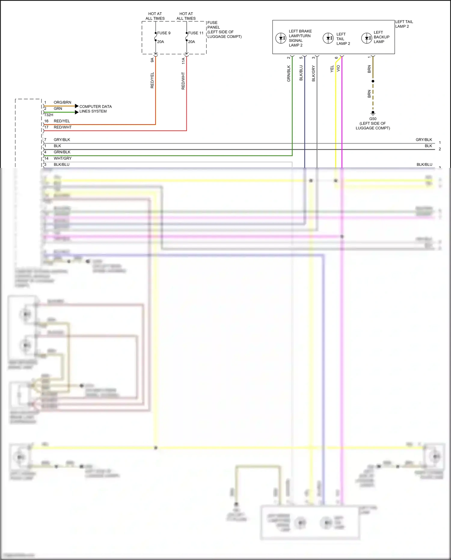 Audi S6 C8 (2019-2024) fuse panel h wiring diagram  (6 of 18)