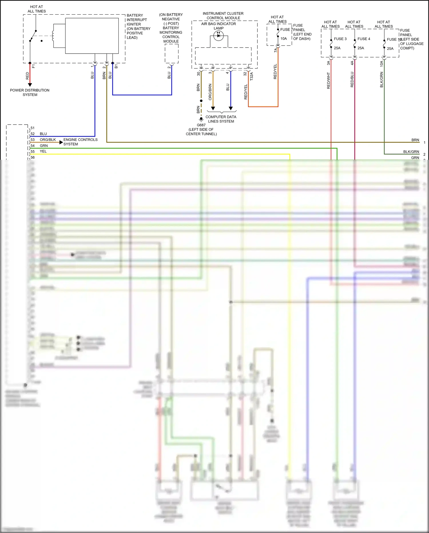 Audi S6 C8 (2019-2024) gry/red wiring diagram  (40 of 53)