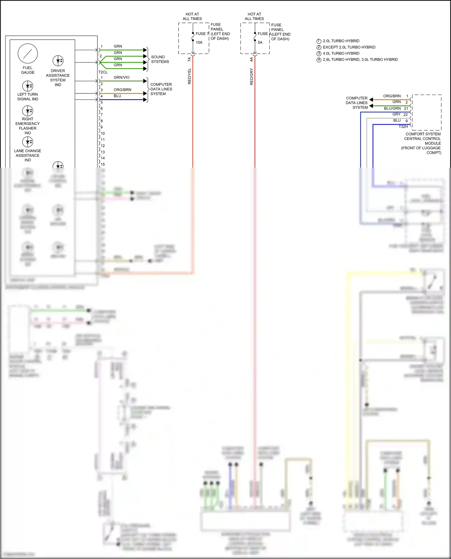 Audi S6 C8 (2019-2024) instrument cluster control module wiring diagram  (25 of 34)