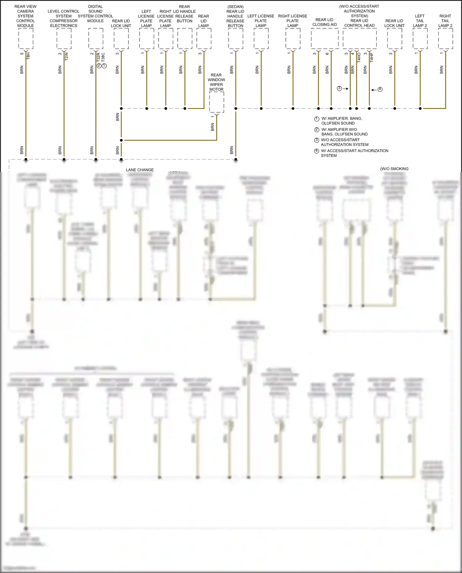 Audi S6 C8 (2019-2024) left rear window breakage sensor wiring diagram  (1 of 1)
