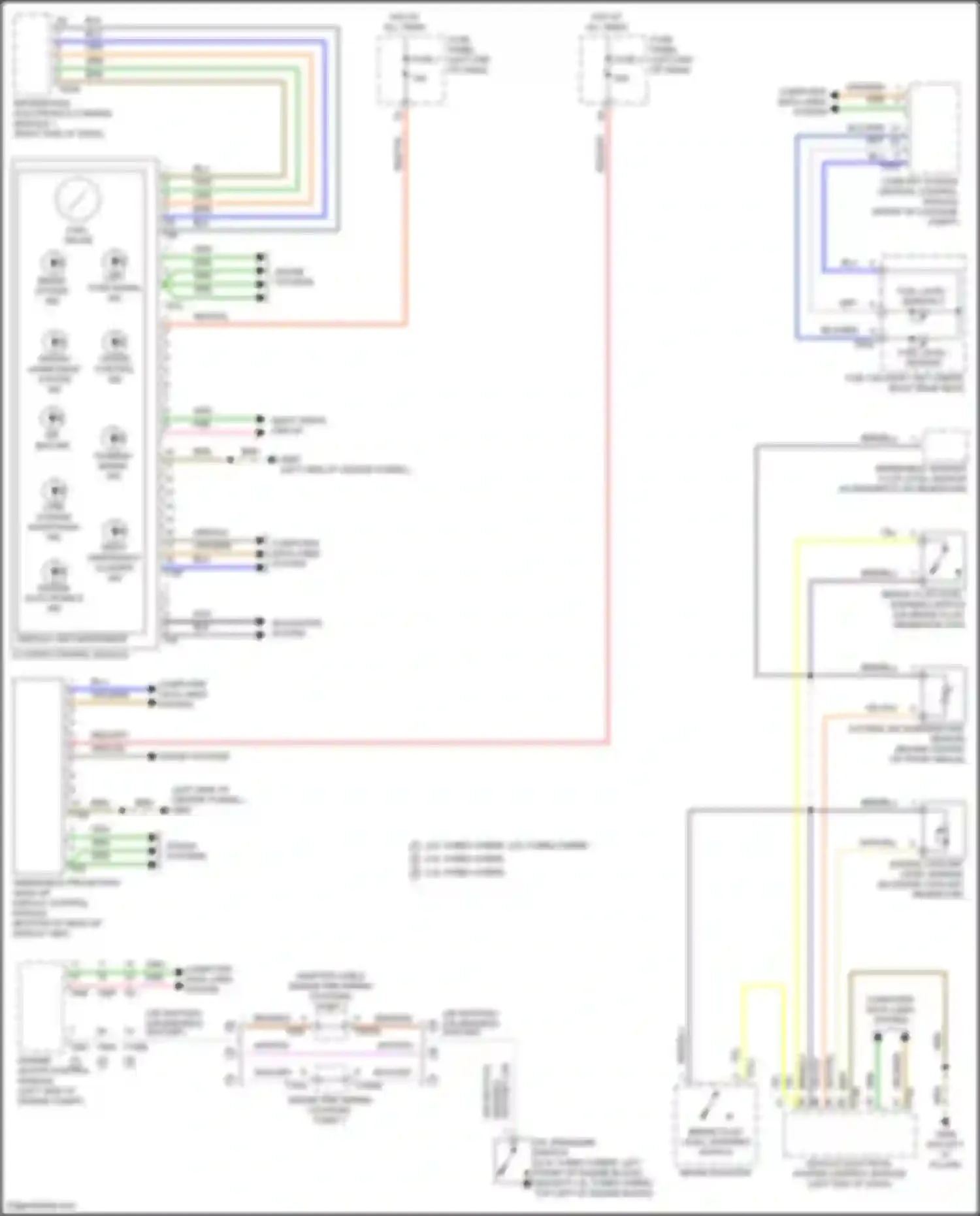 Wiring diagram night vision circuit for Audi S6 C8 (2019-2024) (1 of 2)