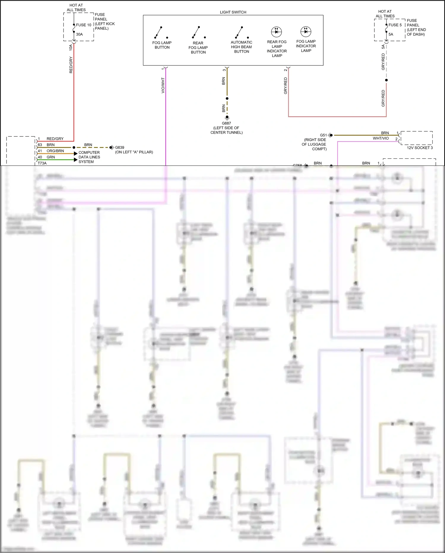 Audi S6 C8 (2019-2024) org/brn wiring diagram  (136 of 143)