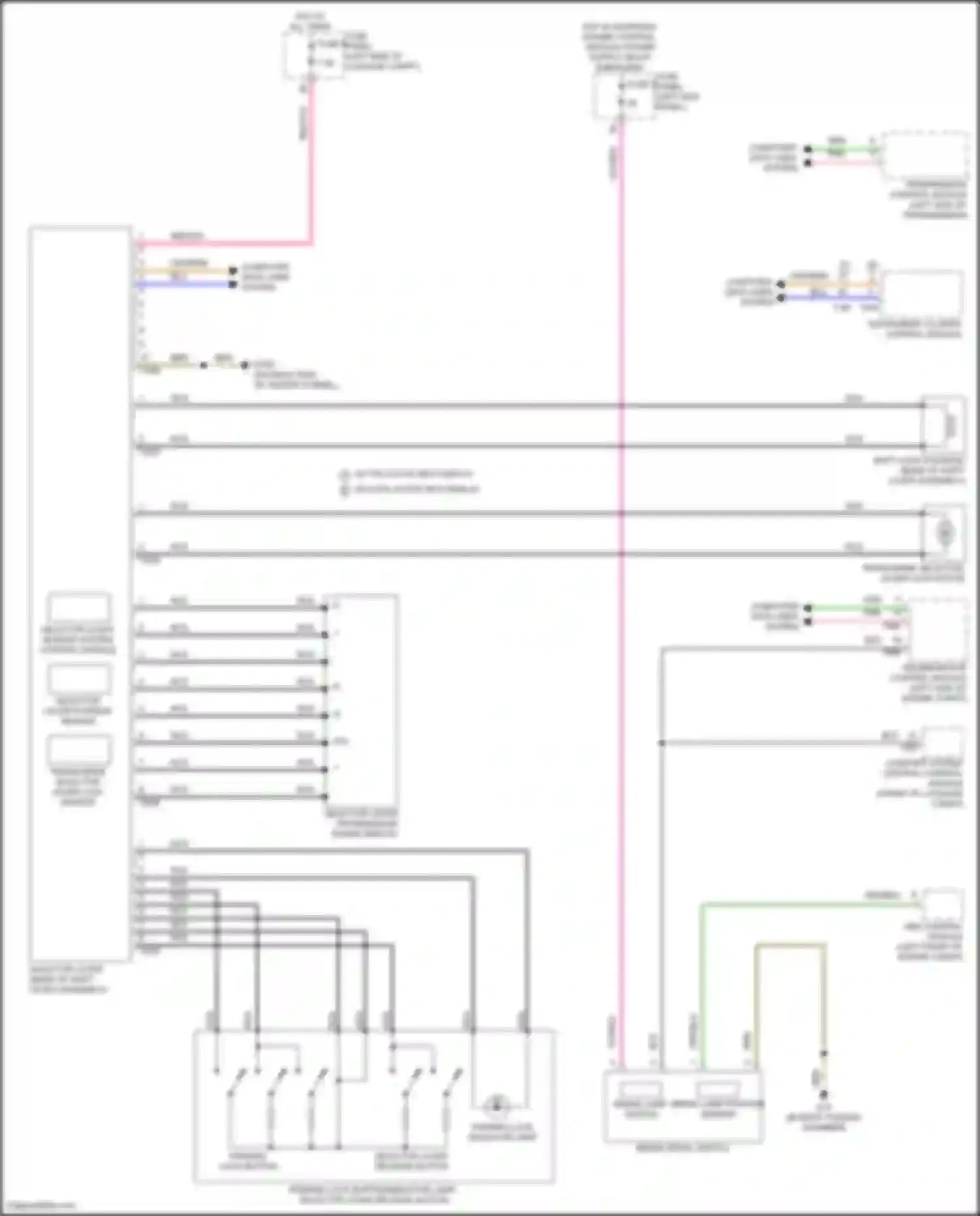 Wiring diagram parking lock button for Audi S6 C8 (2019-2024) (2 of 2)