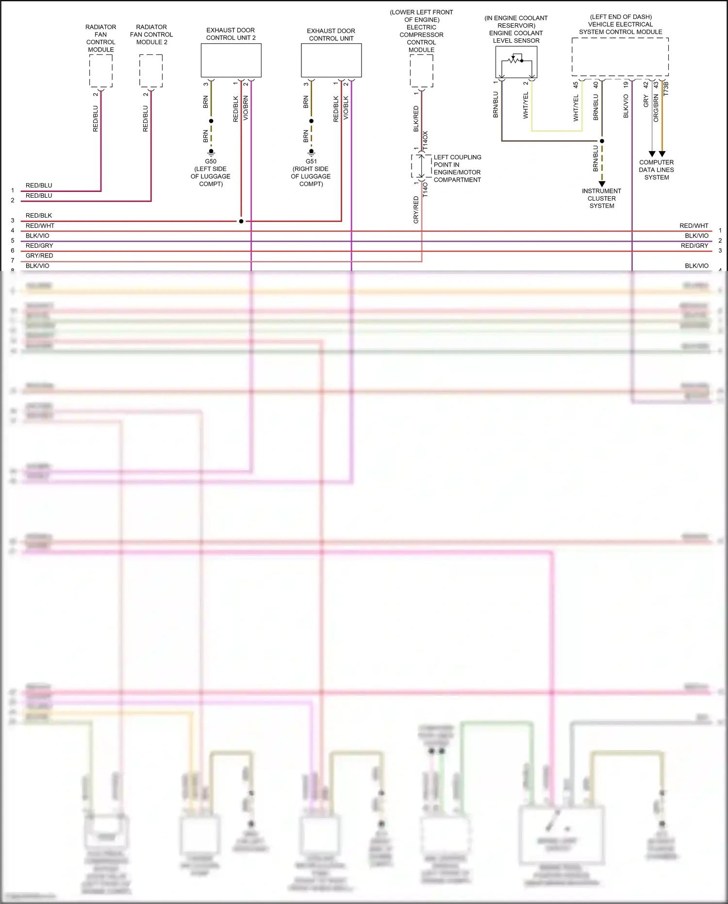Audi S6 C8 (2019-2024) radiator fan control module wiring diagram  (8 of 8)