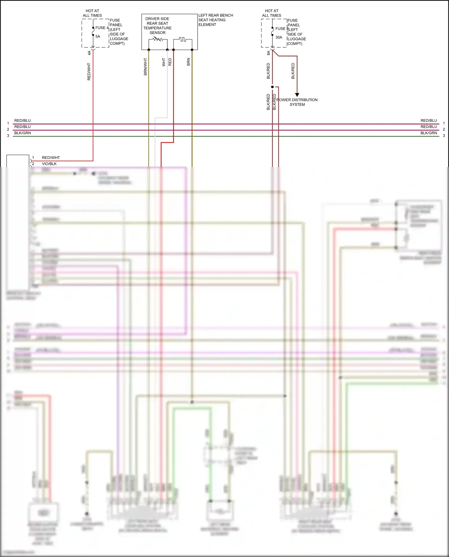Audi S6 C8 (2019-2024) rear a/c display control head wiring diagram  (2 of 8)