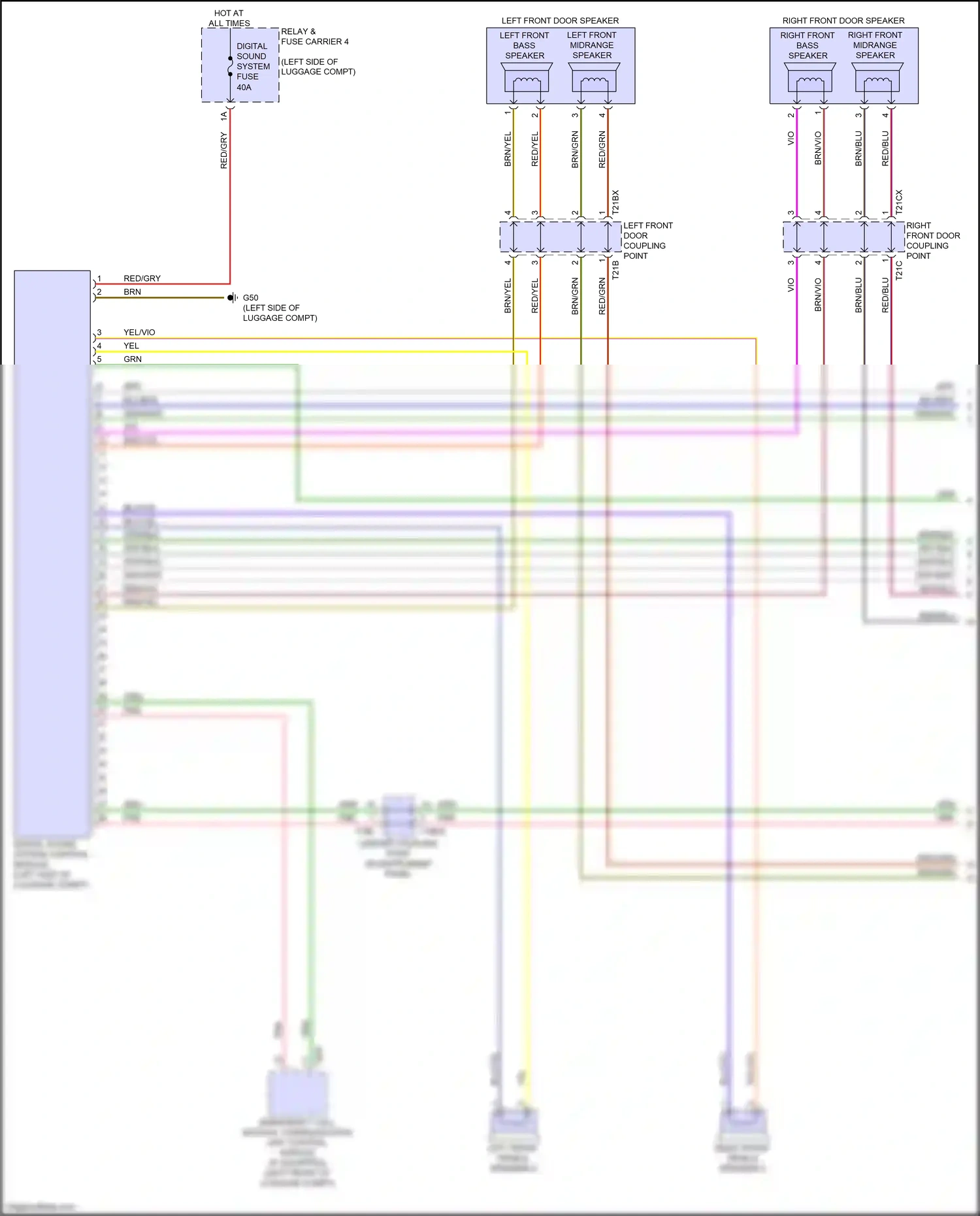 Audi S6 C8 (2019-2024) red/yel wiring diagram  (71 of 98)