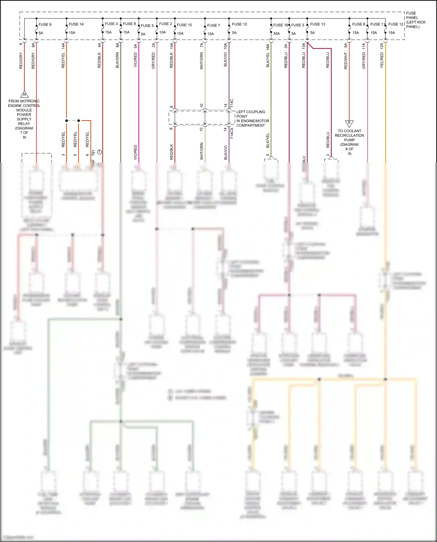 Audi S6 C8 (2019-2024) red/yel wiring diagram  (65 of 98)