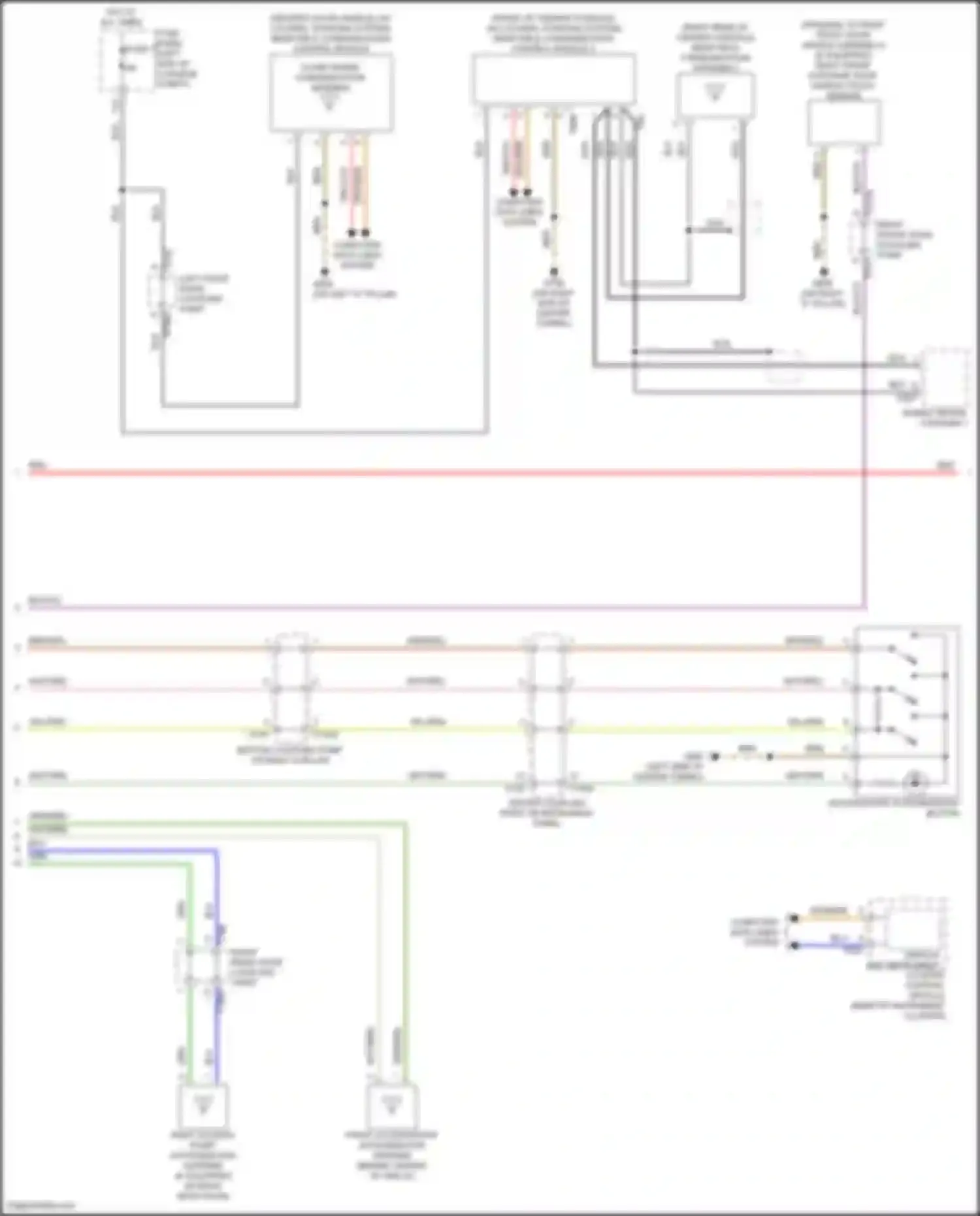 Wiring diagram right access/start authorization antenna for Audi S6 C8 (2019-2024) (1 of 2)