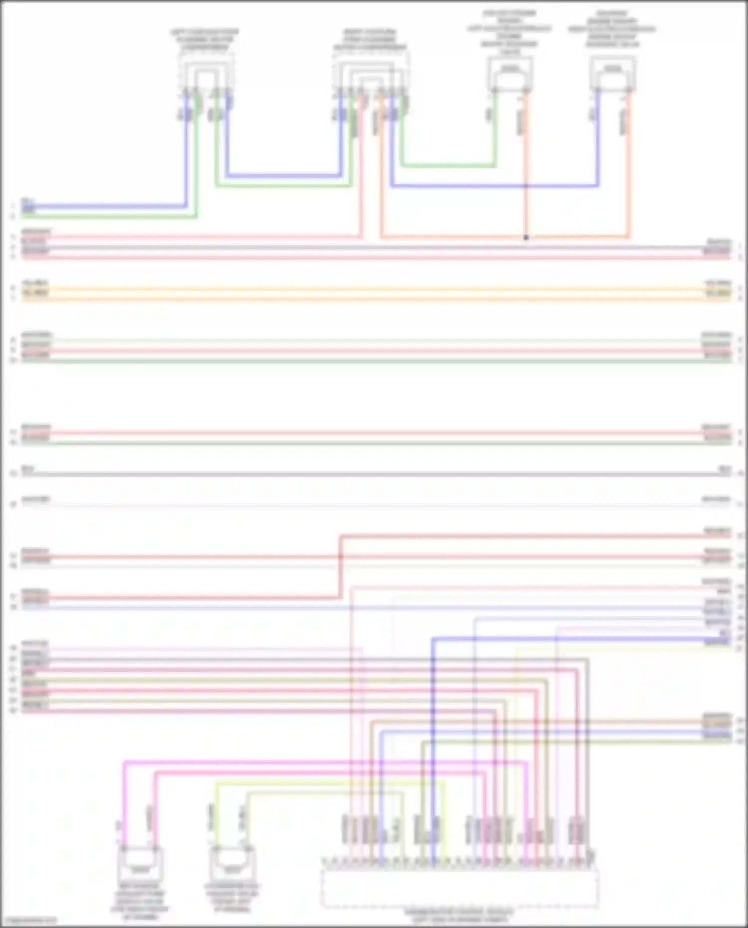 Wiring diagram right coupling point in engine/ motor compartment for Audi S6 C8 (2019-2024) (2 of 2)