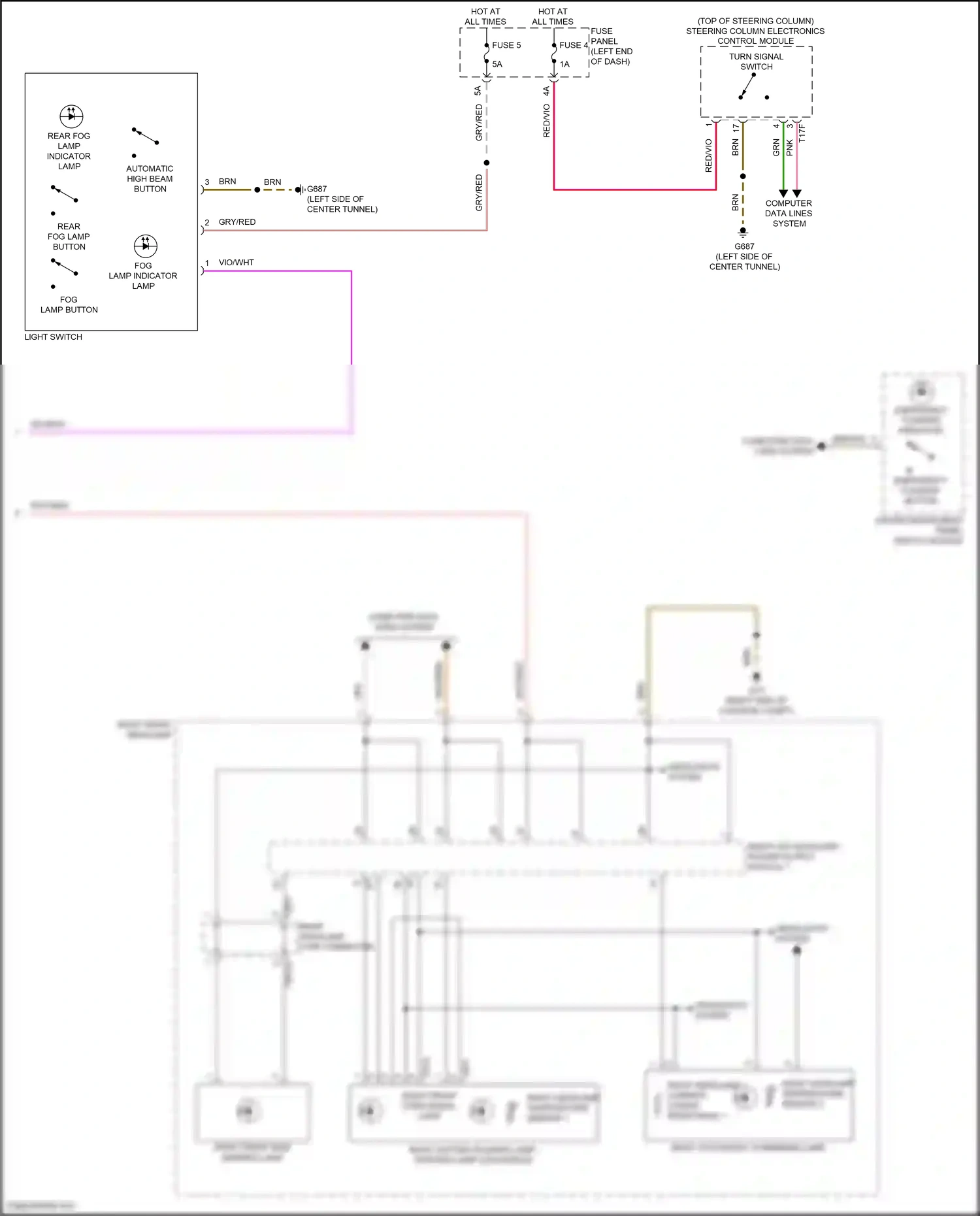 Audi S6 C8 (2019-2024) right headlamp temperature sensor 1 wiring diagram  (1 of 5)