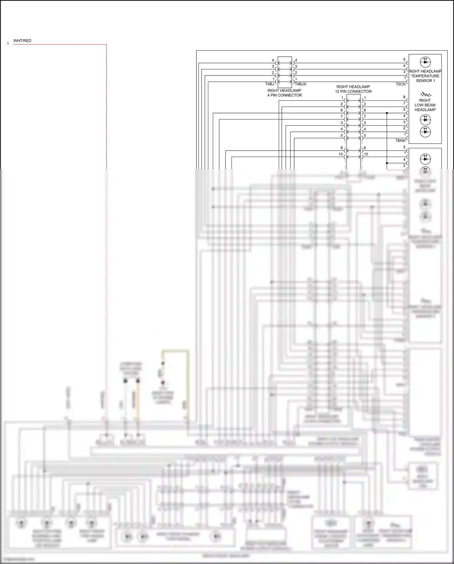 Audi S6 C8 (2019-2024) right led headlamp power output module 2 wiring diagram  (1 of 2)