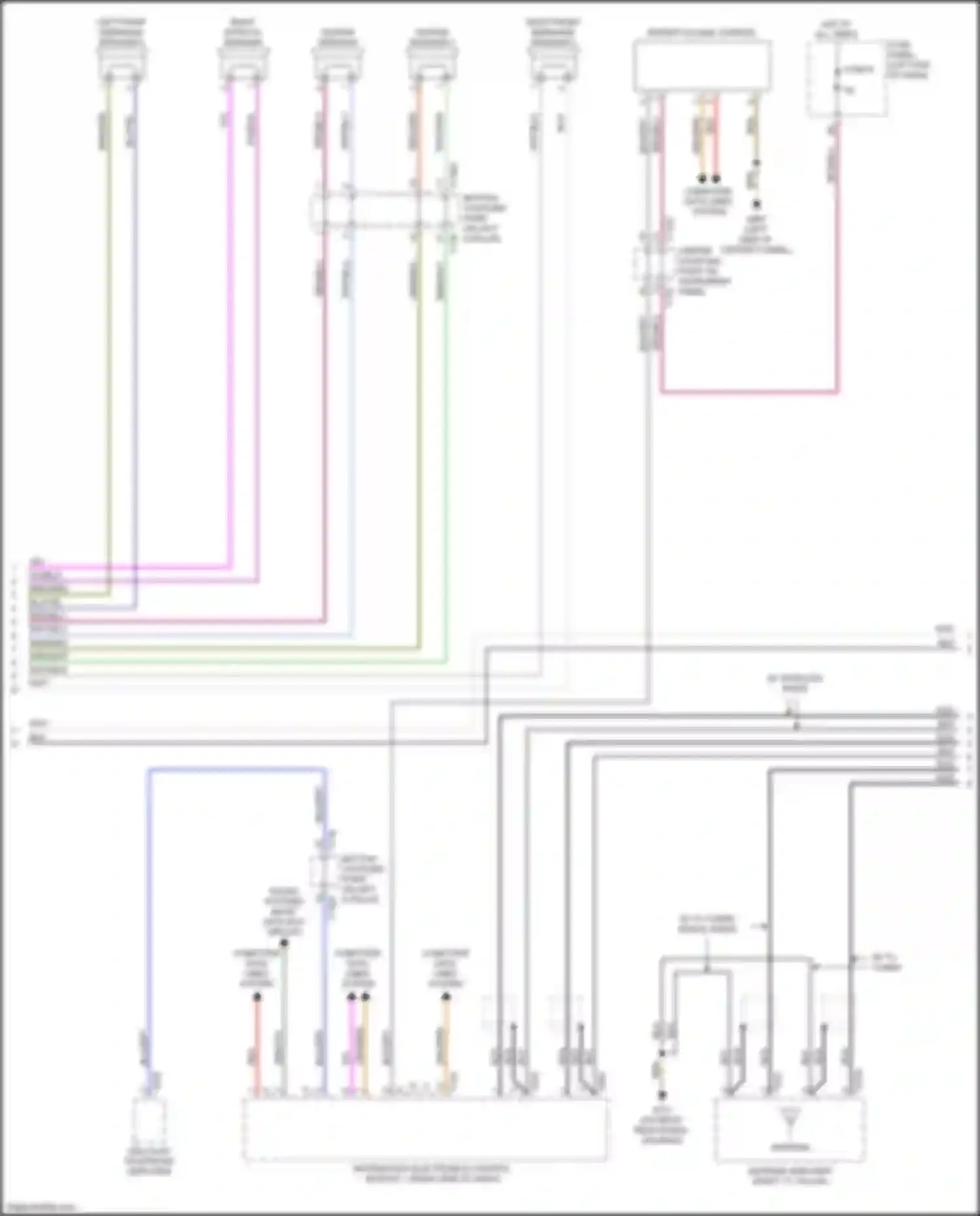Wiring diagram bottom coupling point on left a-pillar for Audi S7 4K (2019-2024) (3 of 55)