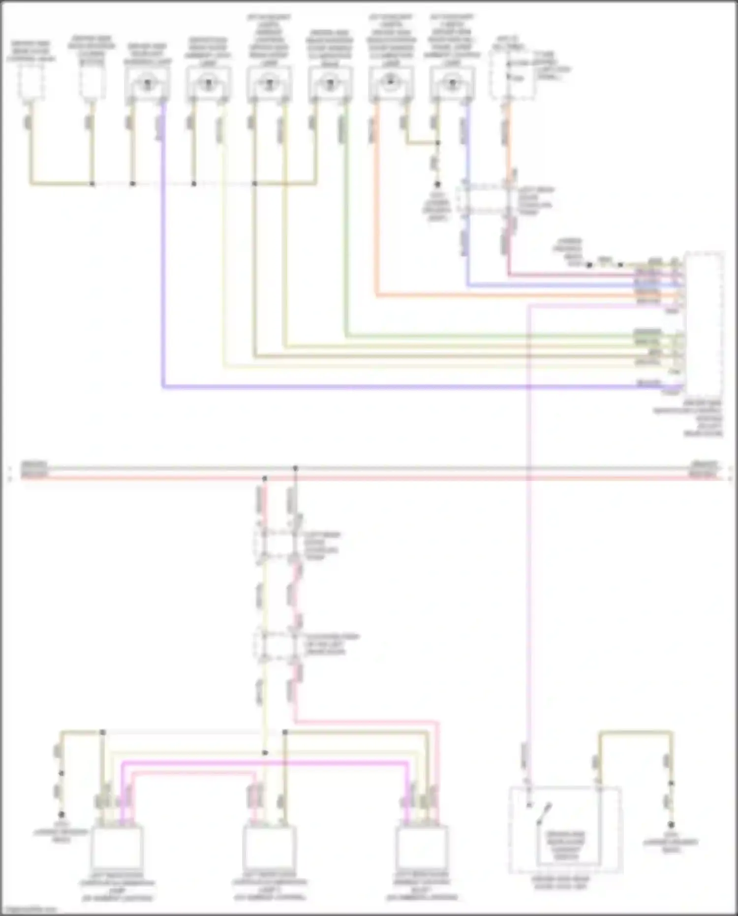 Wiring diagram driver side rear exit warning lamp for Audi S7 4K (2019-2024) (1 of 1)