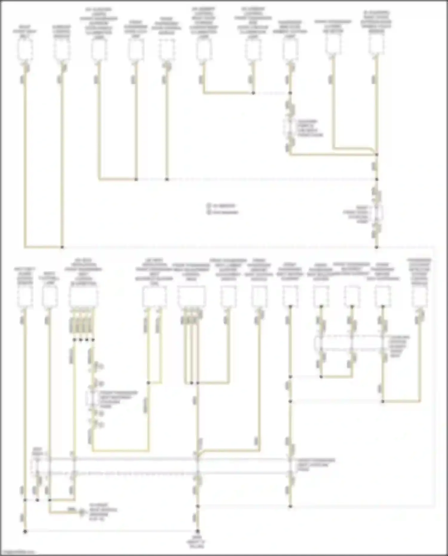 Wiring diagram front passenger exterior door handle illumination lamp for Audi S7 4K (2019-2024) (2 of 2)